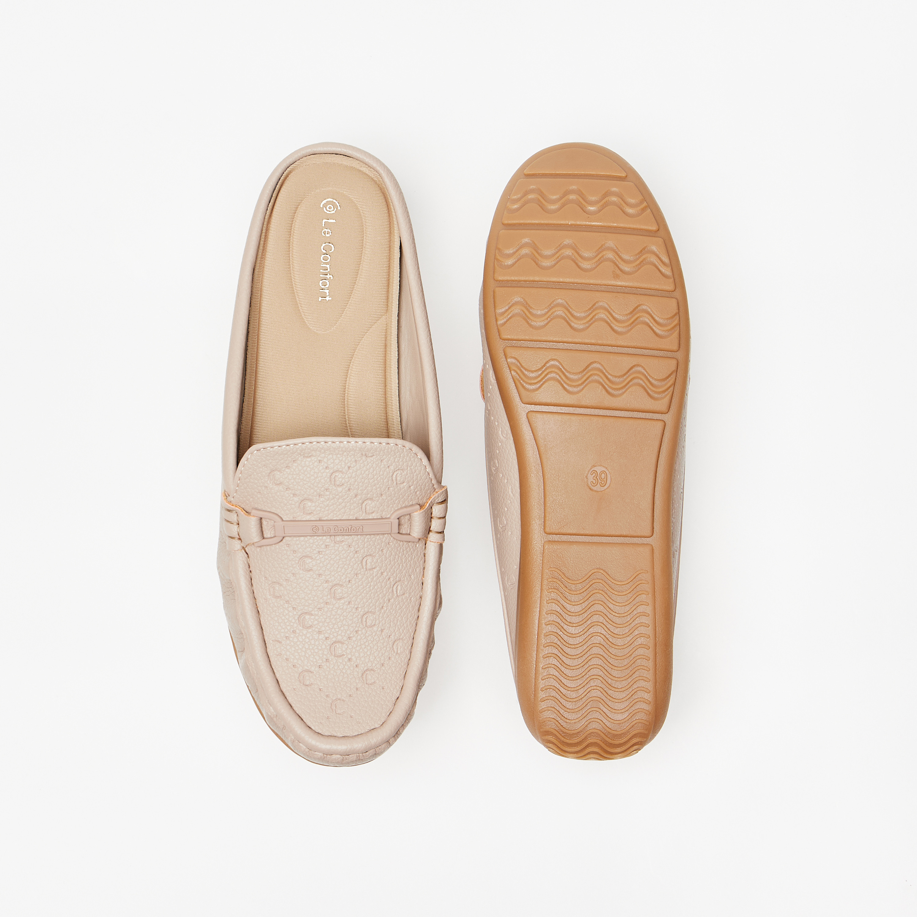 Le Confort Monogram Embossed Slip-On Mules-women-shoes-loafersandmoccasins-image-10