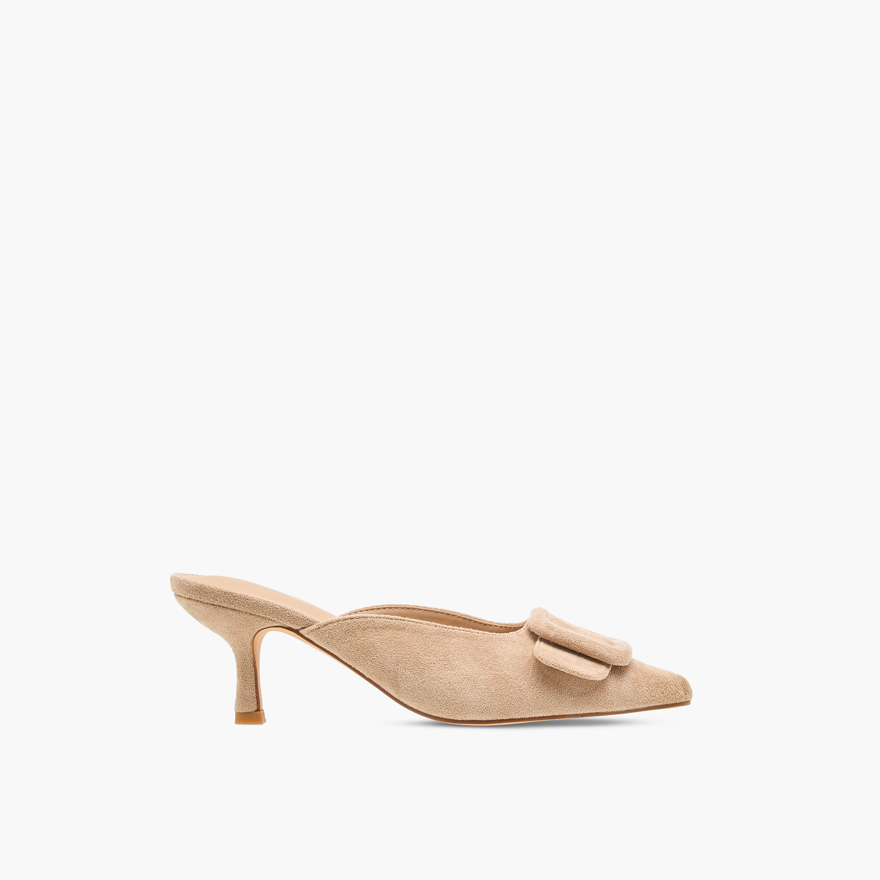 Flora Bella Textured Pointed Toe Sandals with Buckle Detail and Kitten Heels-women-shoes-heels-image-3