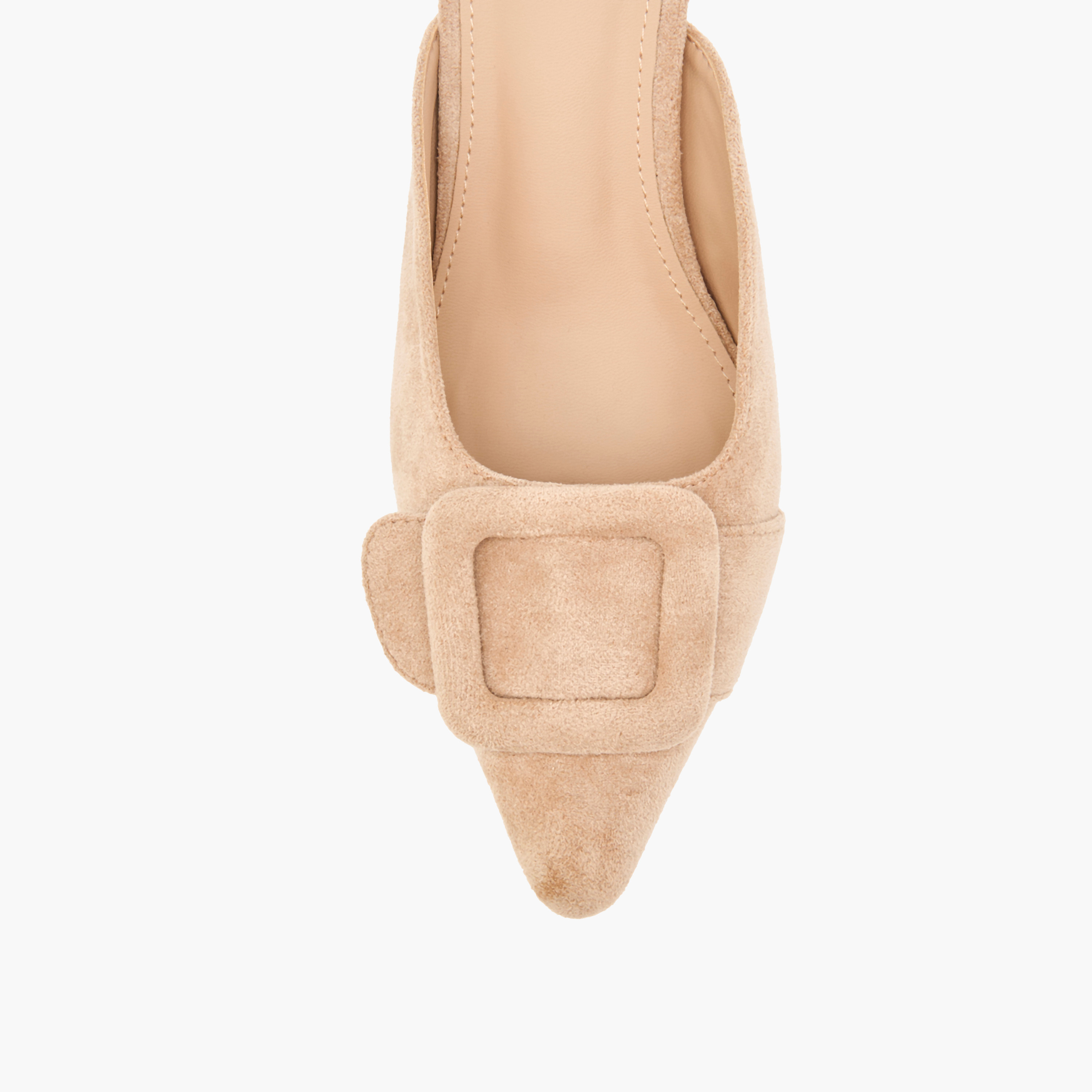 Flora Bella Textured Pointed Toe Sandals with Buckle Detail and Kitten Heels-women-shoes-heels-image-4