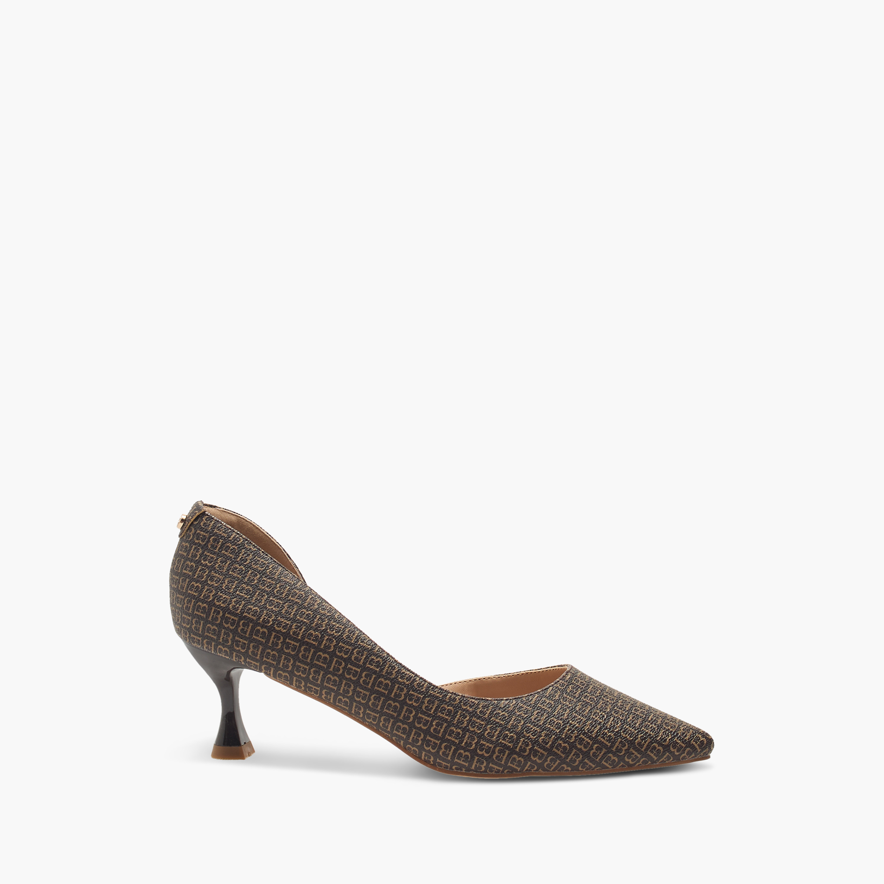 صندل بمقدمة مدببة وكعب لامع وطبعات مونوجرام من فلورا بيلا-women-shoes-heels-image-3