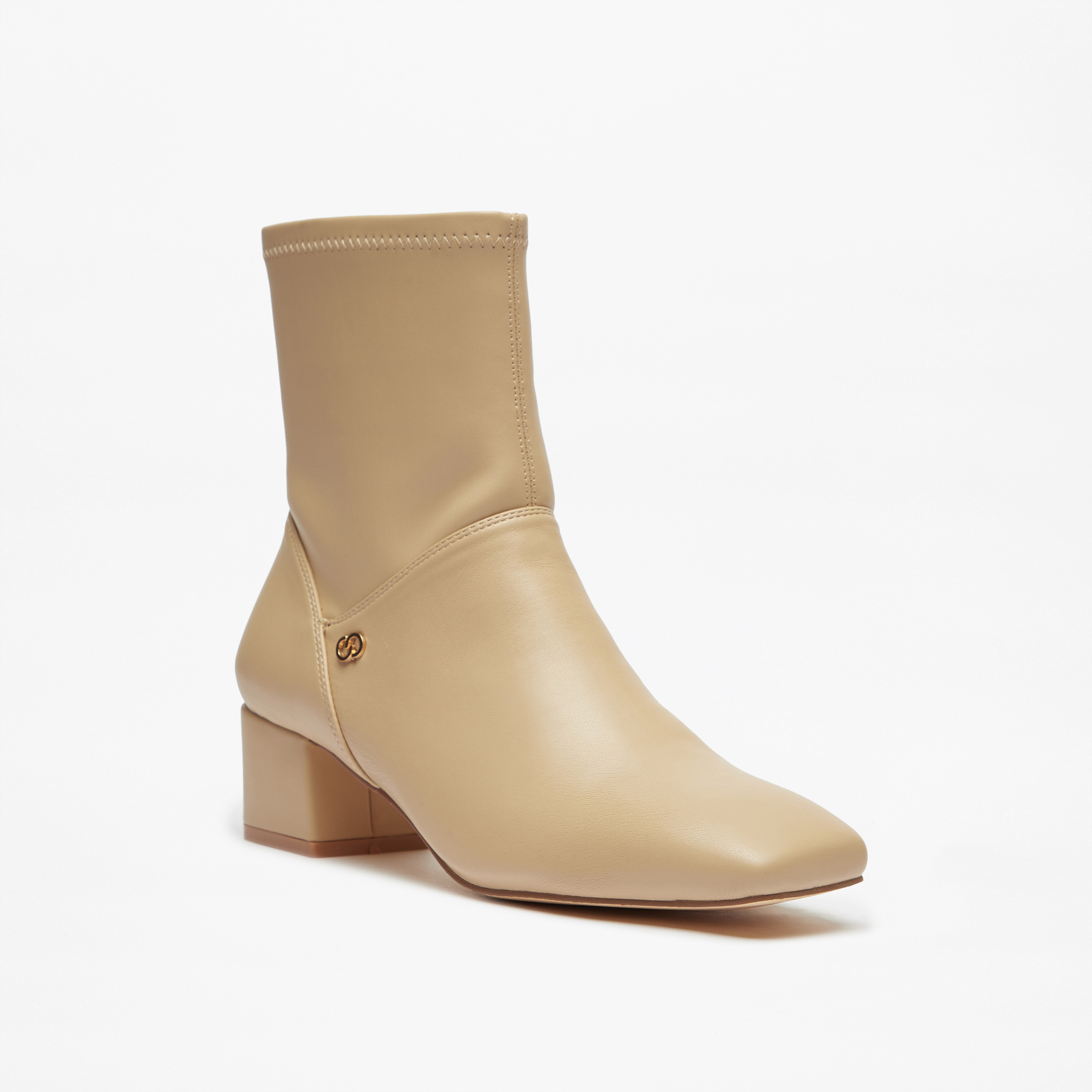 Celeste Women's Solid Boots with Zip Closure and Block Heels-women-shoes-boots-image-1
