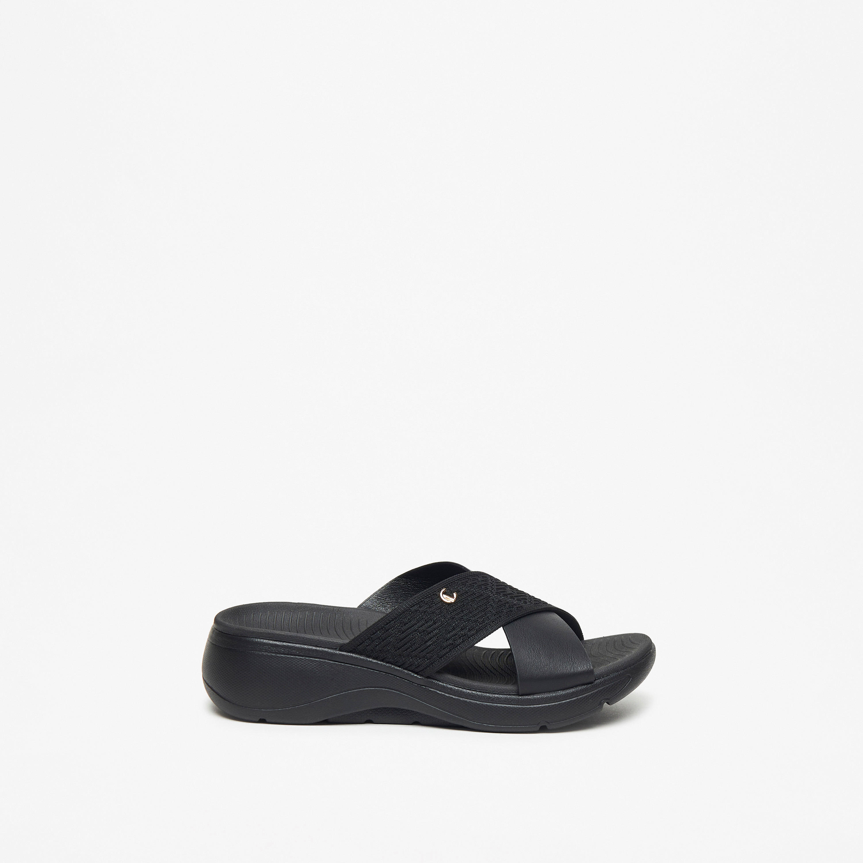صندل سهل الارتداء بارز الملمس بحزام متقاطع من لو كونفورت-women-shoes-flats-sandals-image-8