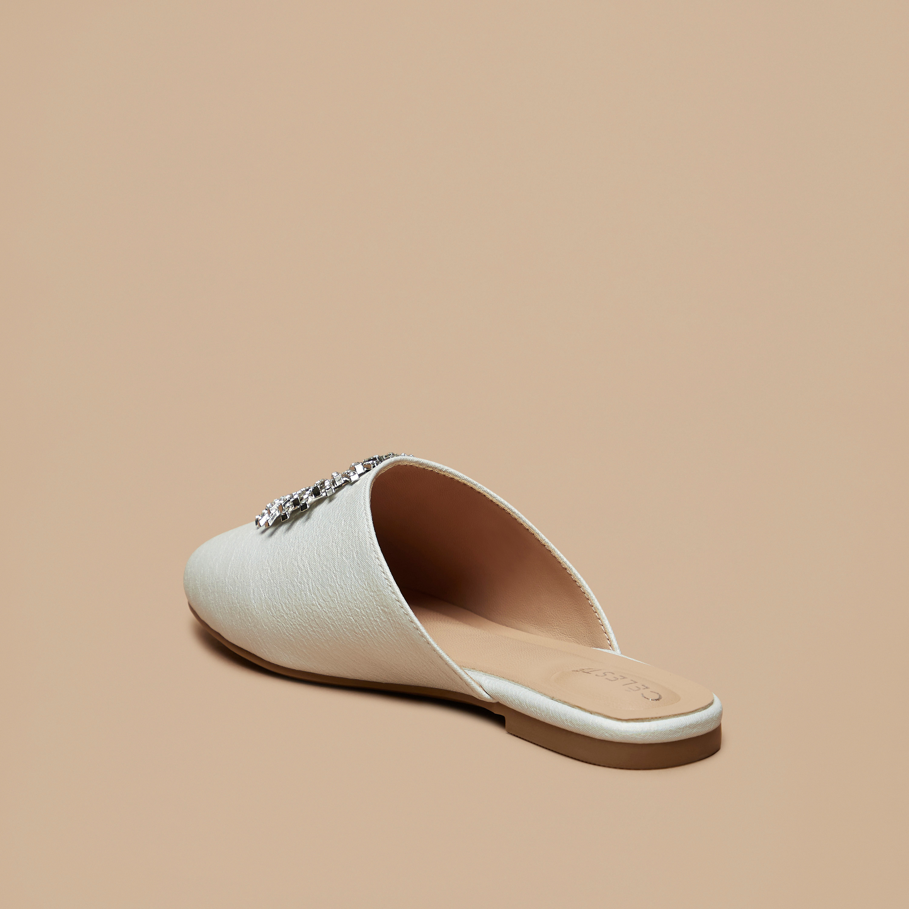 Celeste Girls Embellished Slip On Mules
