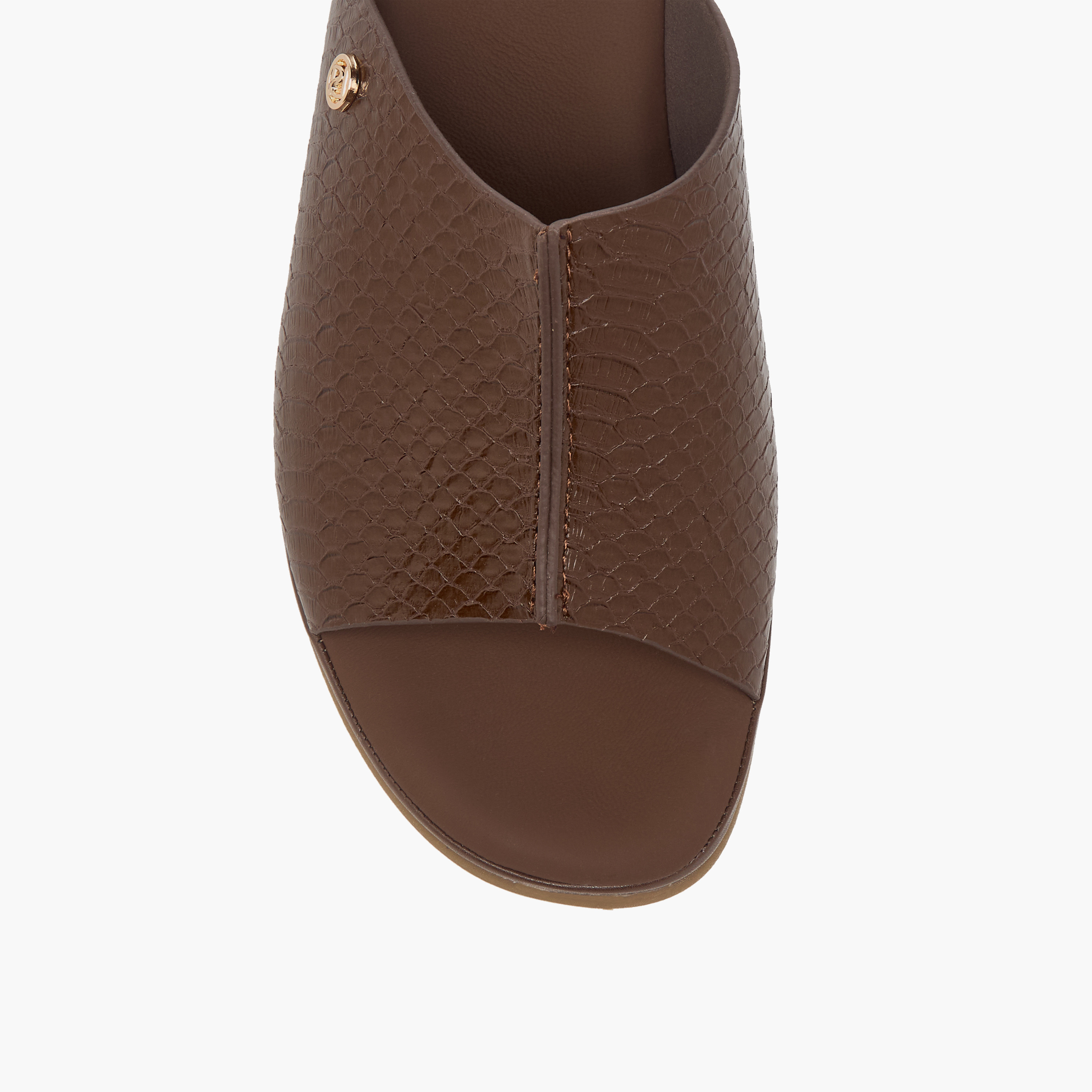 Paprika Textured Slip-On Comfort Sandals with Wedge Heel-women-shoes-sandals-heeled-image-4