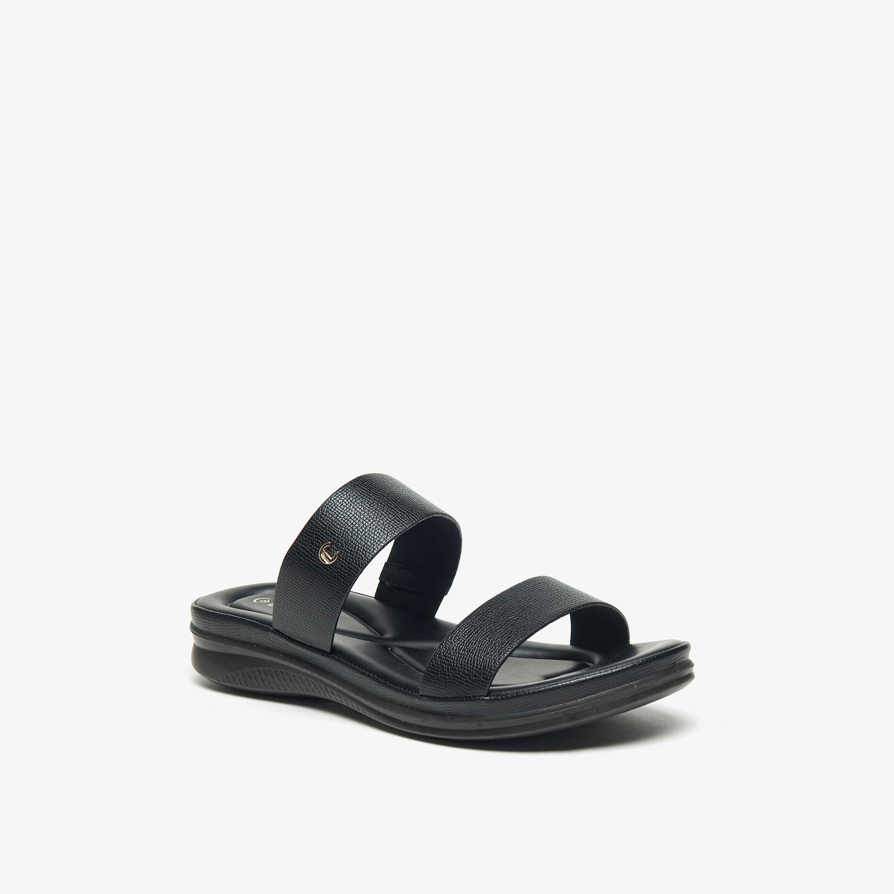 صندل سهل الارتداء بارز الملمس بمقدمة مفتوحة من لو كونفورت-women-shoes-flats-sandals-image-1