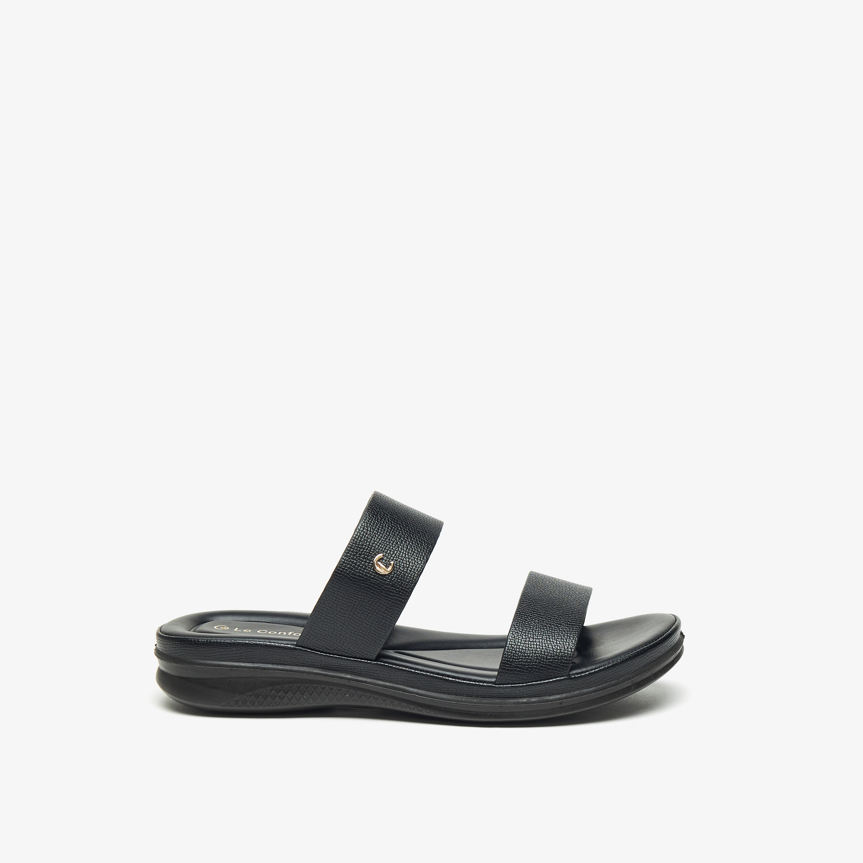 صندل سهل الارتداء بارز الملمس بمقدمة مفتوحة من لو كونفورت-women-shoes-flats-sandals-image-3