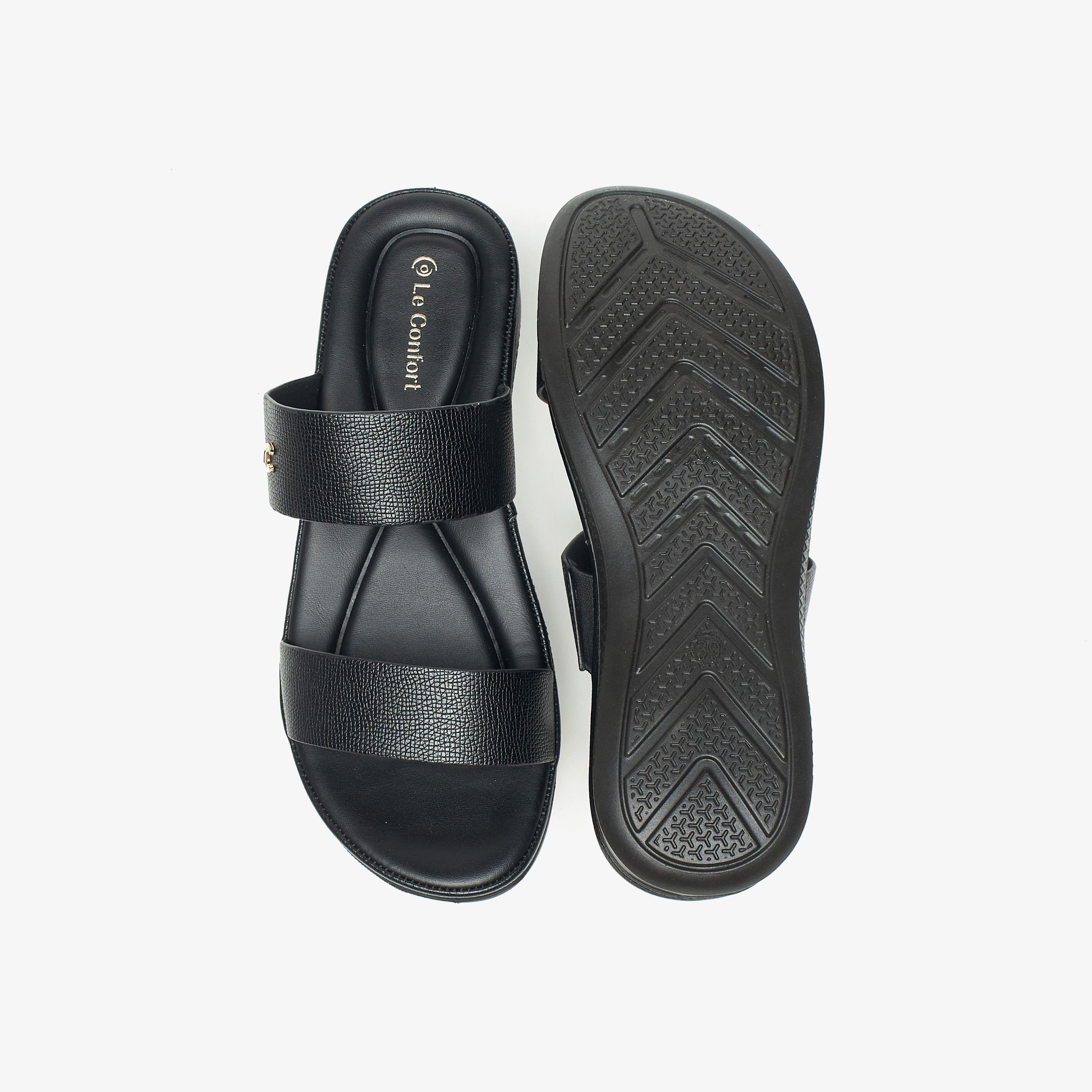صندل سهل الارتداء بارز الملمس بمقدمة مفتوحة من لو كونفورت-women-shoes-flats-sandals-image-4
