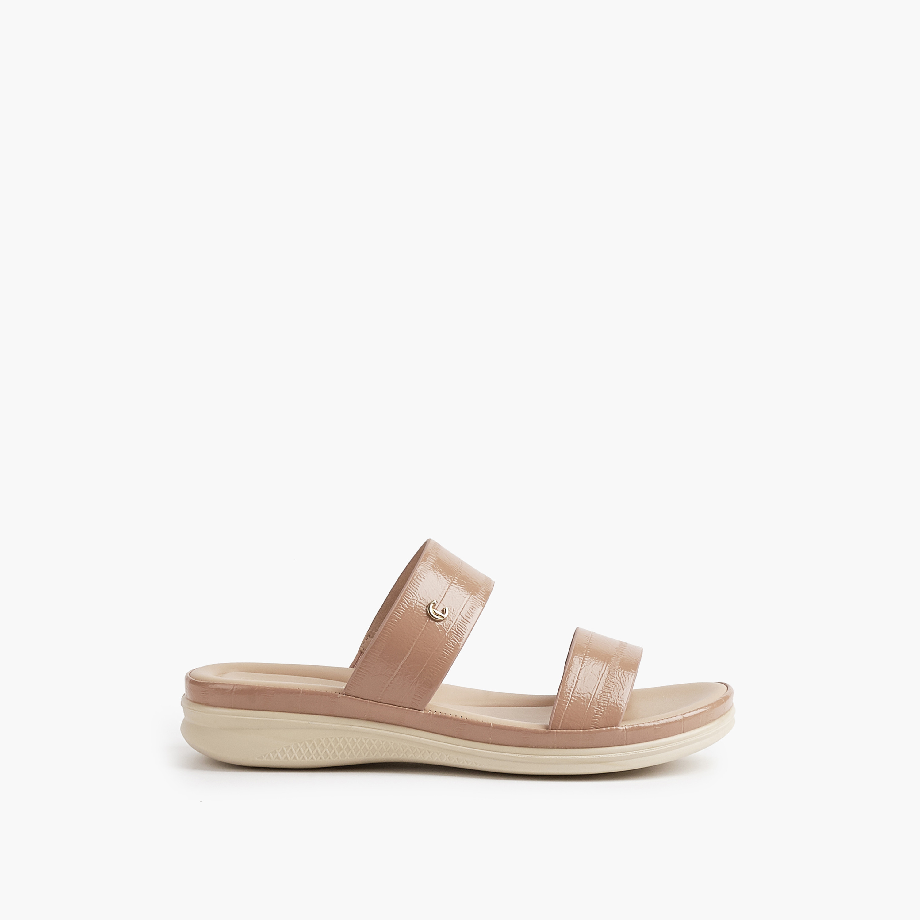 Le Confort Textured Open Toe Slip-On Sandals-women-shoes-flats-sandals-image-2