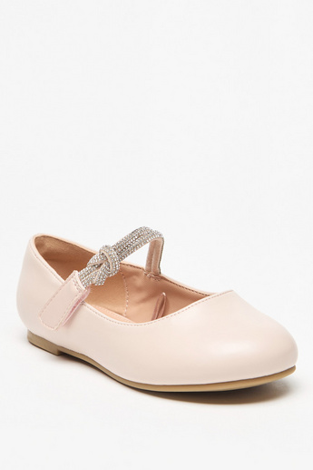 Juniors Embellished Slip-On Round Toe Ballerina Shoes