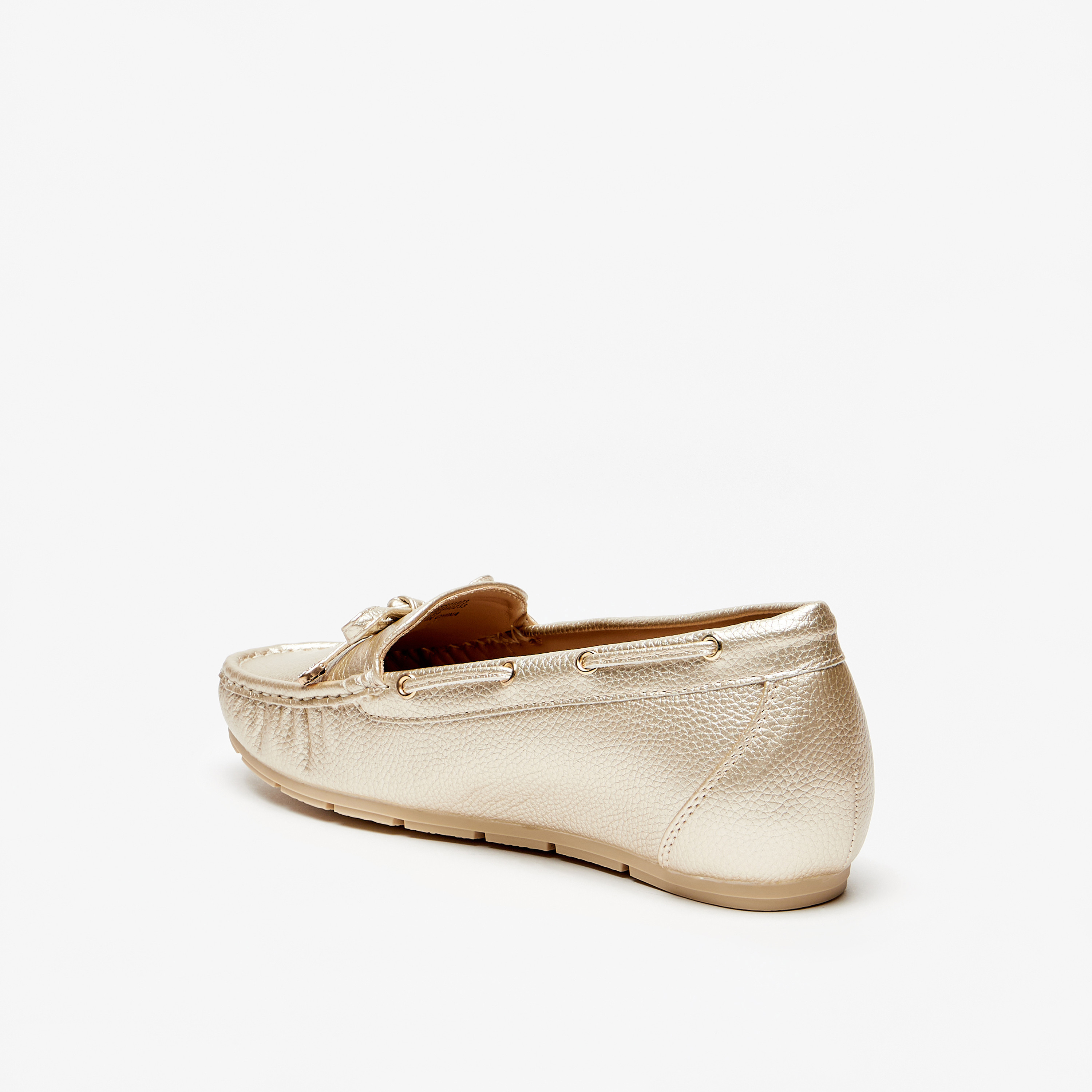 Le Confort Textured Slip-On Loafers with Bow Accent-women-shoes-flats-loafers-image-8