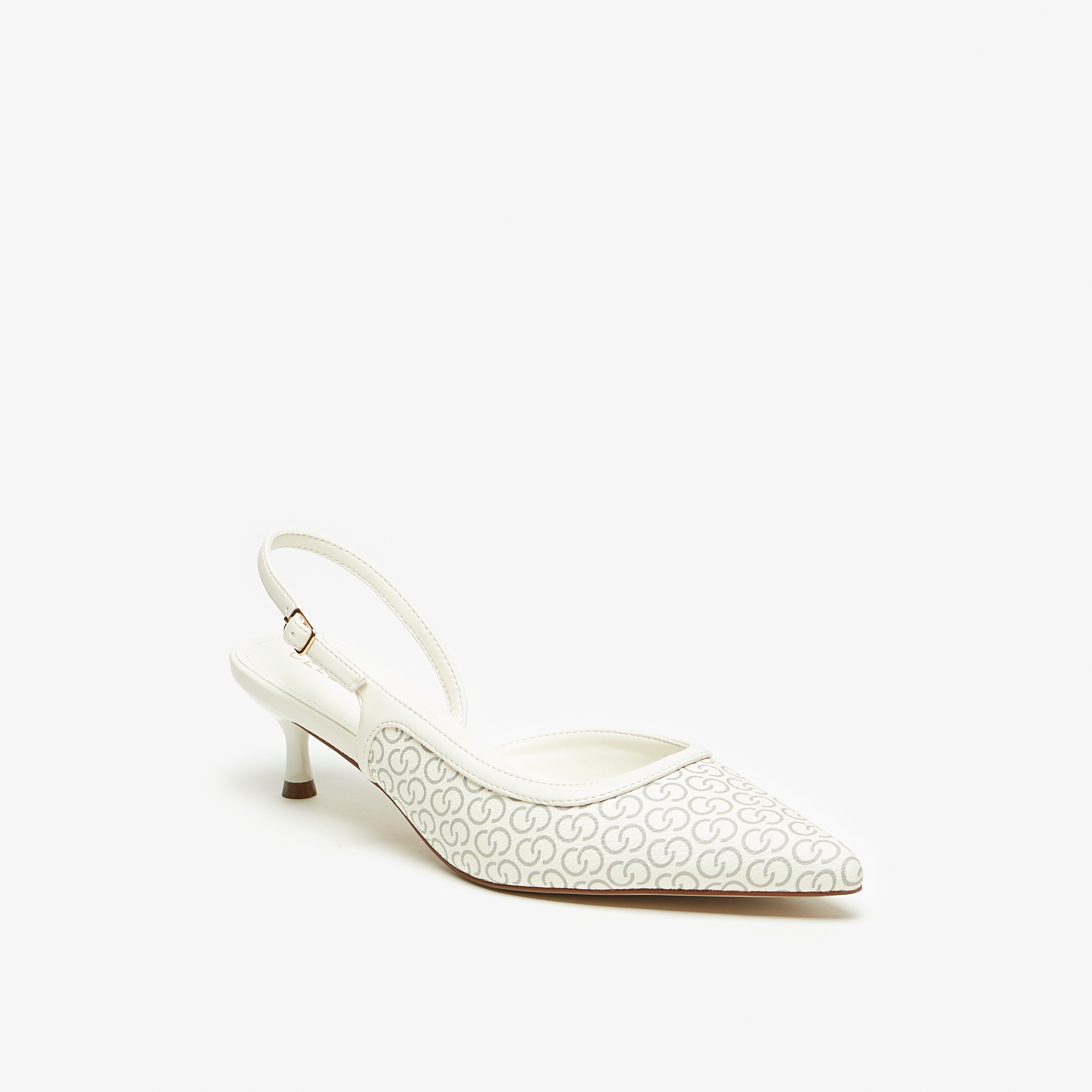 حذاء بكعب صغير وإبزيم إغلاق وطبعات مونوجرام للنساء من سيليت-women-shoes-heels-image-1