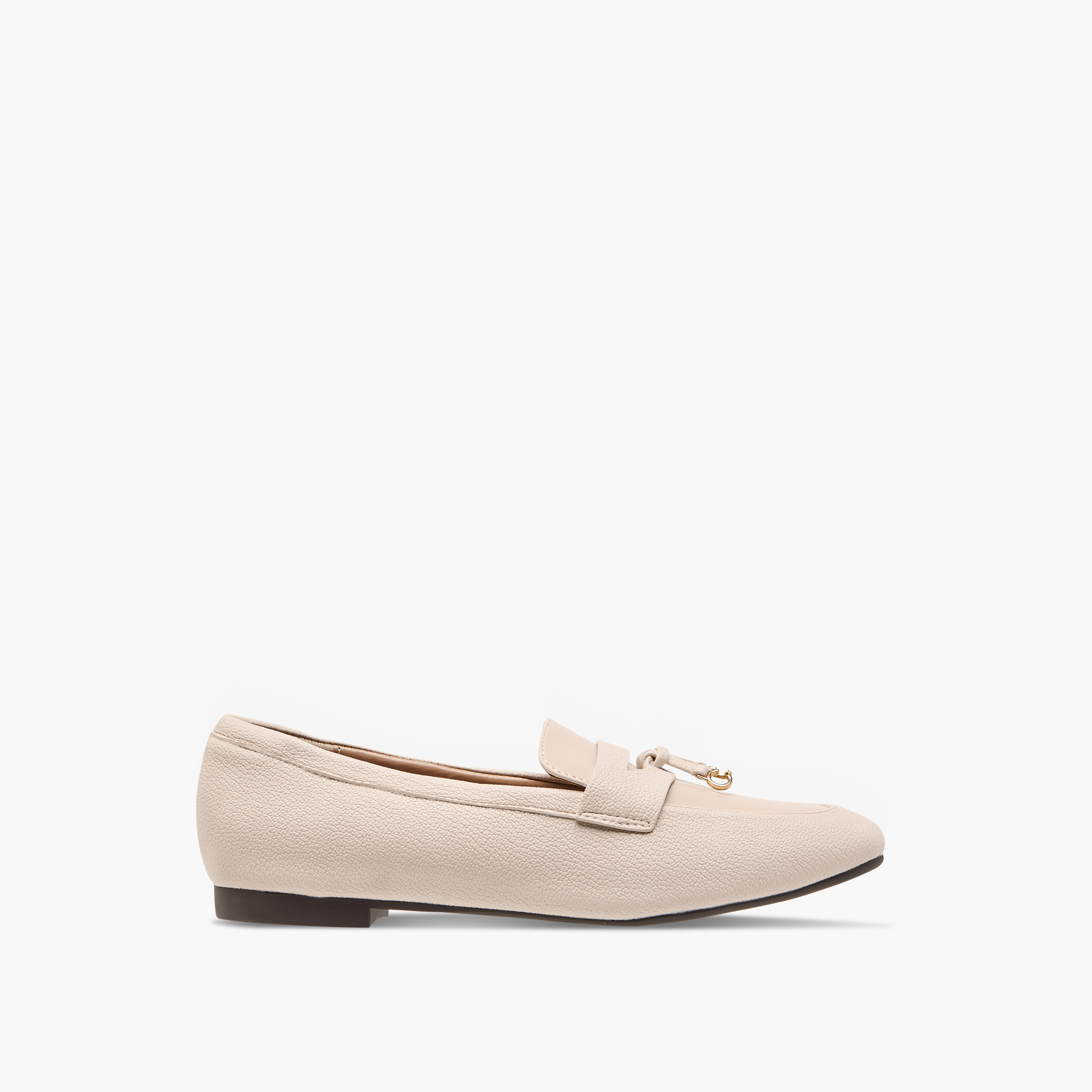 Celeste Women's Solid Slip-On Loafers with Charm Detail-women-shoes-flats-loafers-image-3