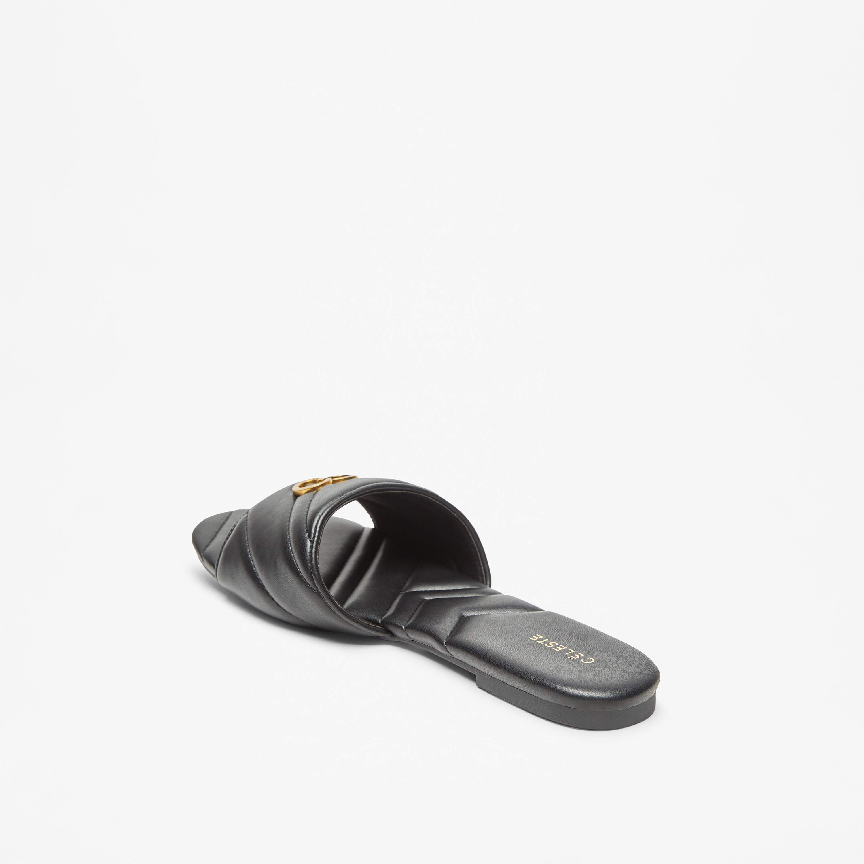 صندل مبطن سهل الارتداء بتزيينات شعار للنساء من سيليست-women-shoes-flats-sandals-image-3