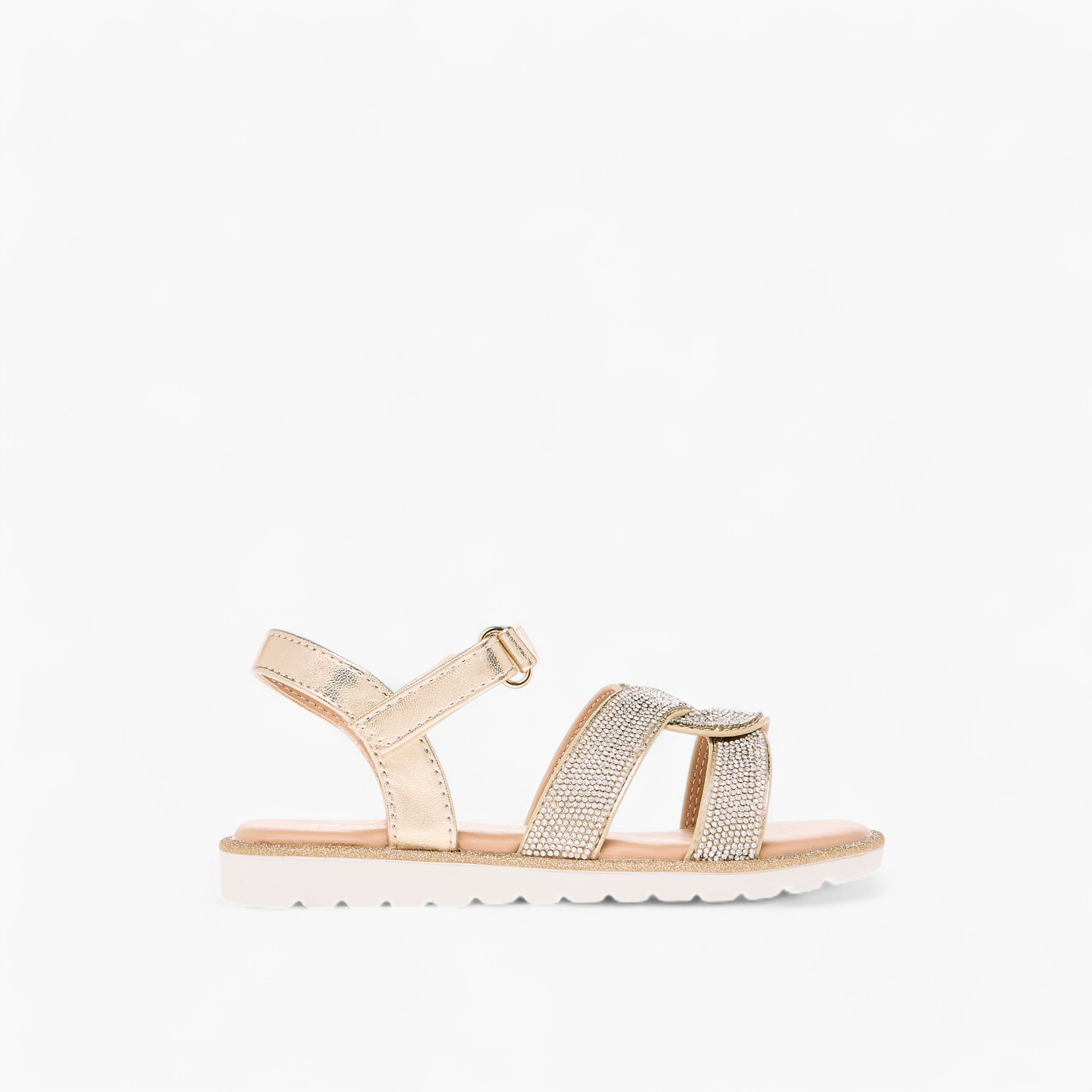 صندل مسطح مزيّن بشريط إغلاق من جونيورز-girls-shoes-sandals-image-3