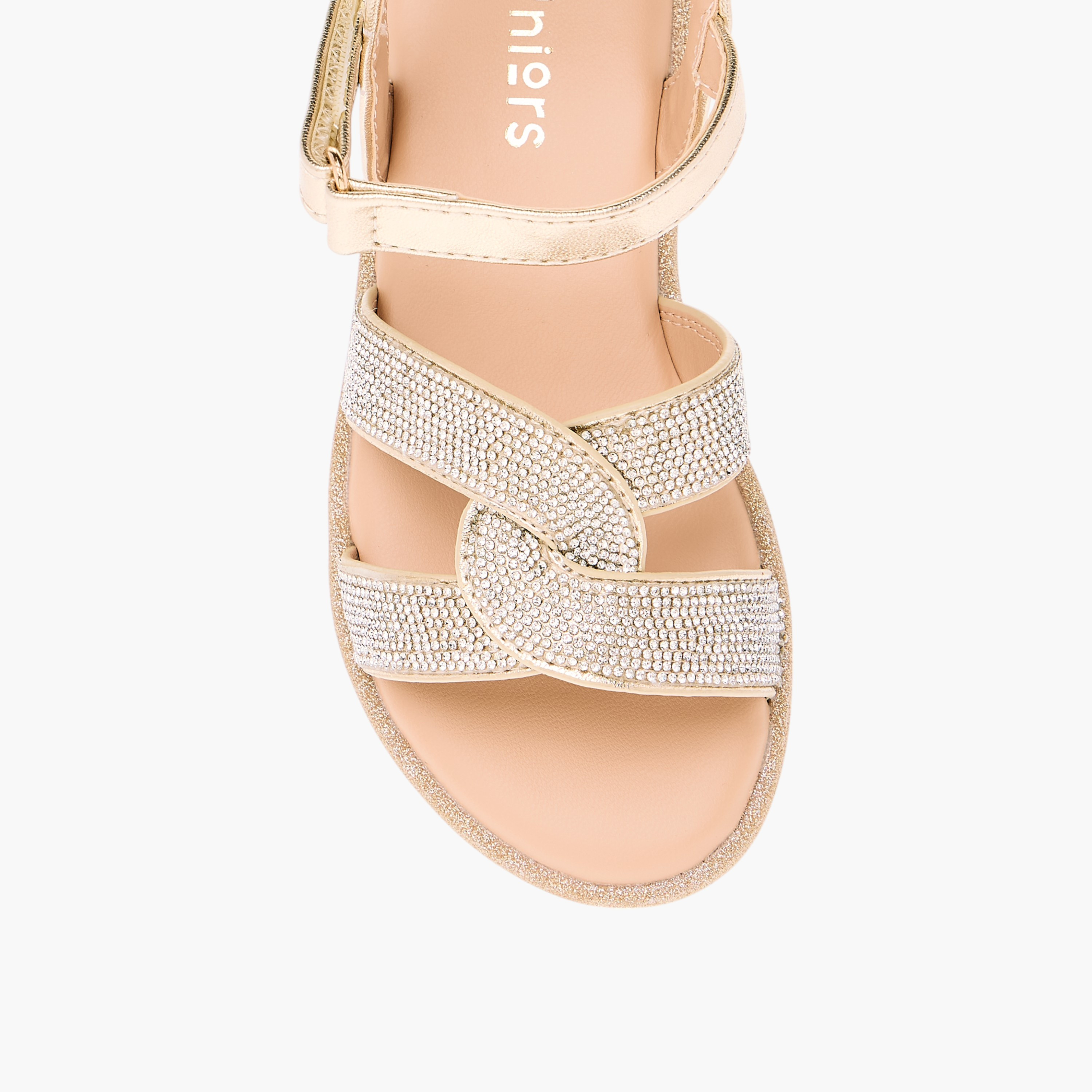 صندل مسطح مزيّن بشريط إغلاق من جونيورز-girls-shoes-sandals-image-4