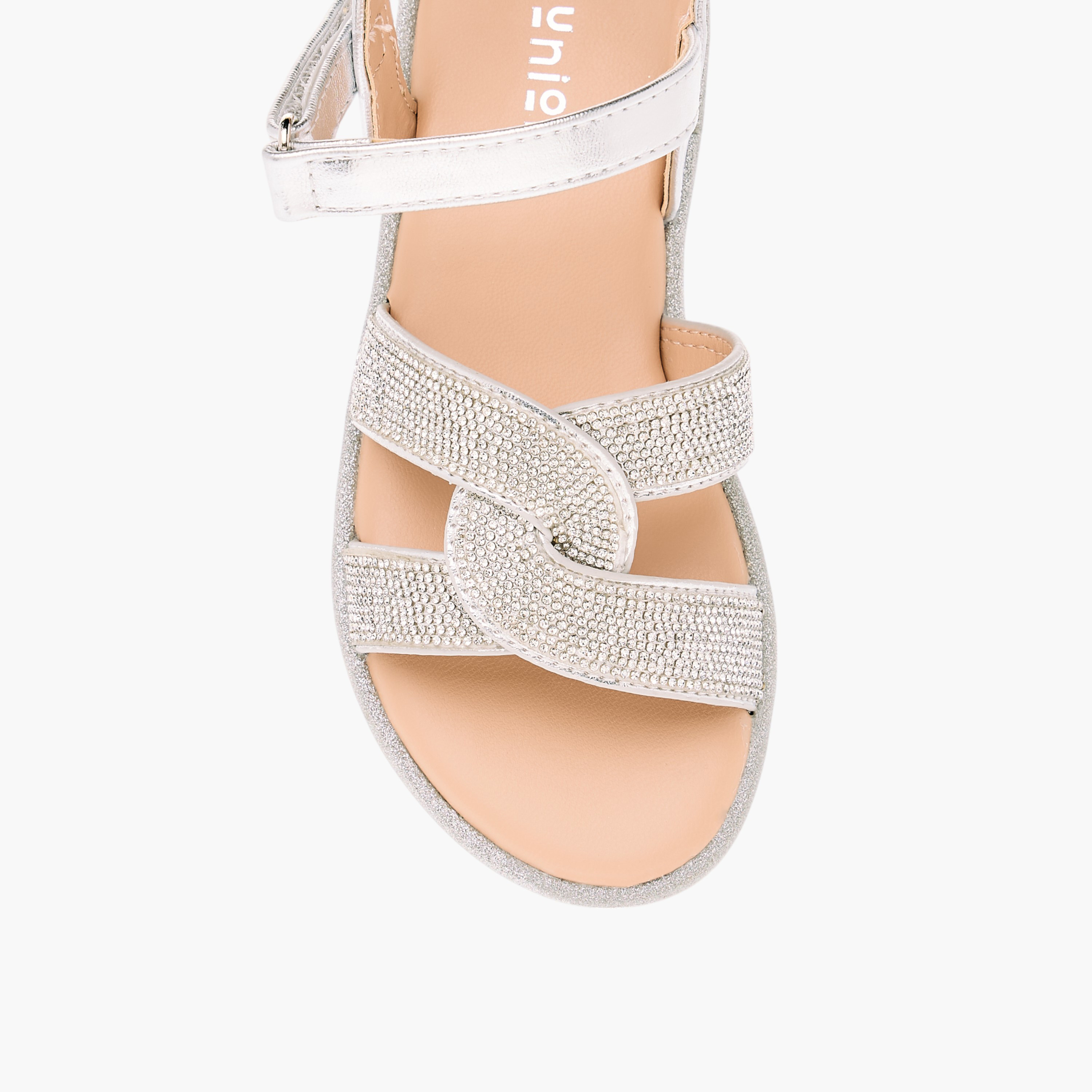 صندل مسطح مزيّن بشريط إغلاق من جونيورز-girls-shoes-sandals-image-9