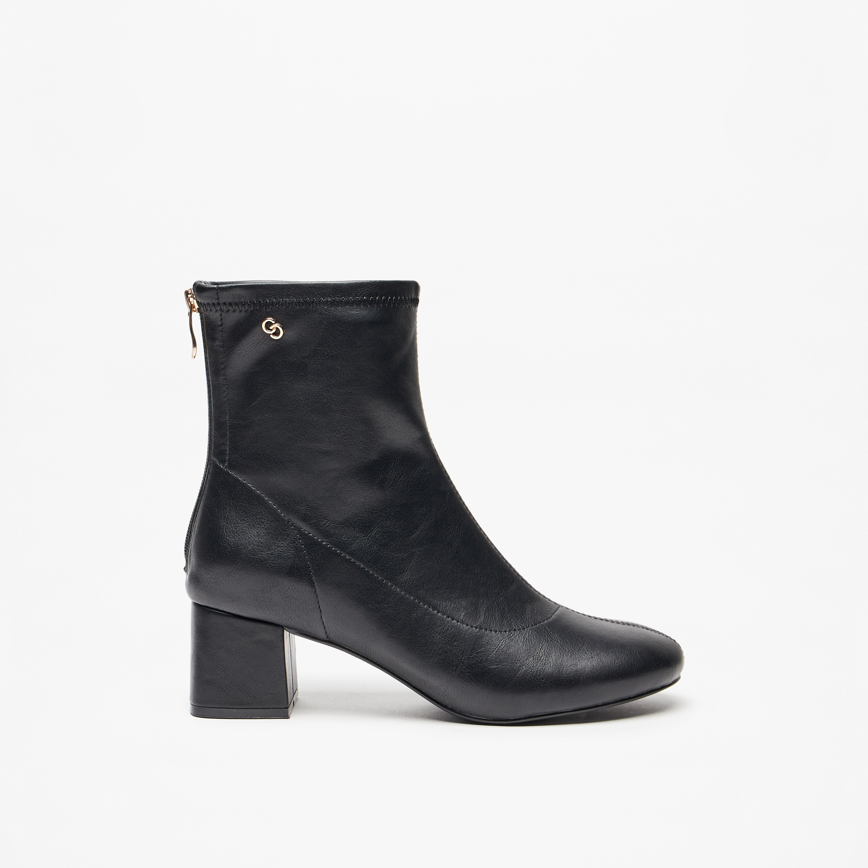 بوت سادة بطول الكاحل وسحاب إغلاق وكعب سميك للنساء من سيليست-women-shoes-boots-image-3