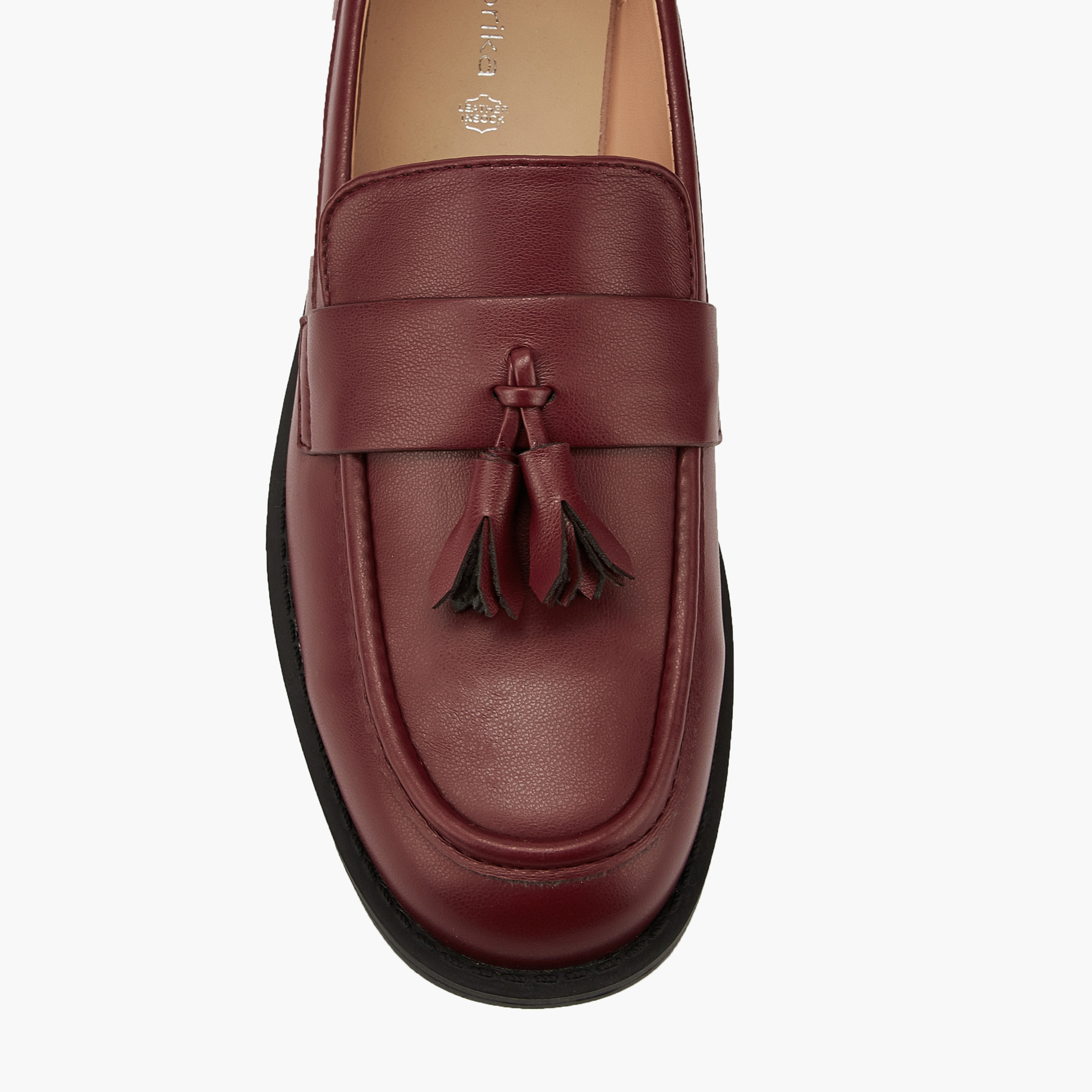 Paprika Tassel Accent Slip-On Loafers-women-shoes-flats-loafers-image-4