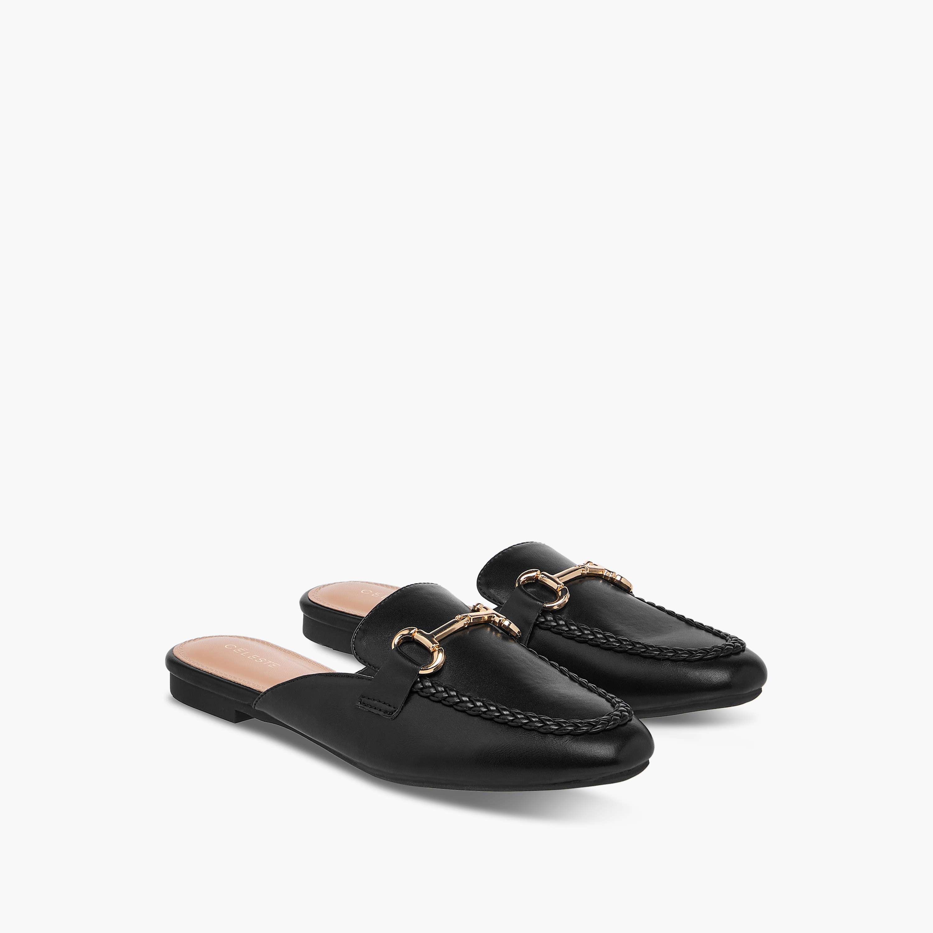 حذاء ميول سهل الارتداء بزينة معدنية للنساء من سيليست-women-shoes-flats-mules-image-1