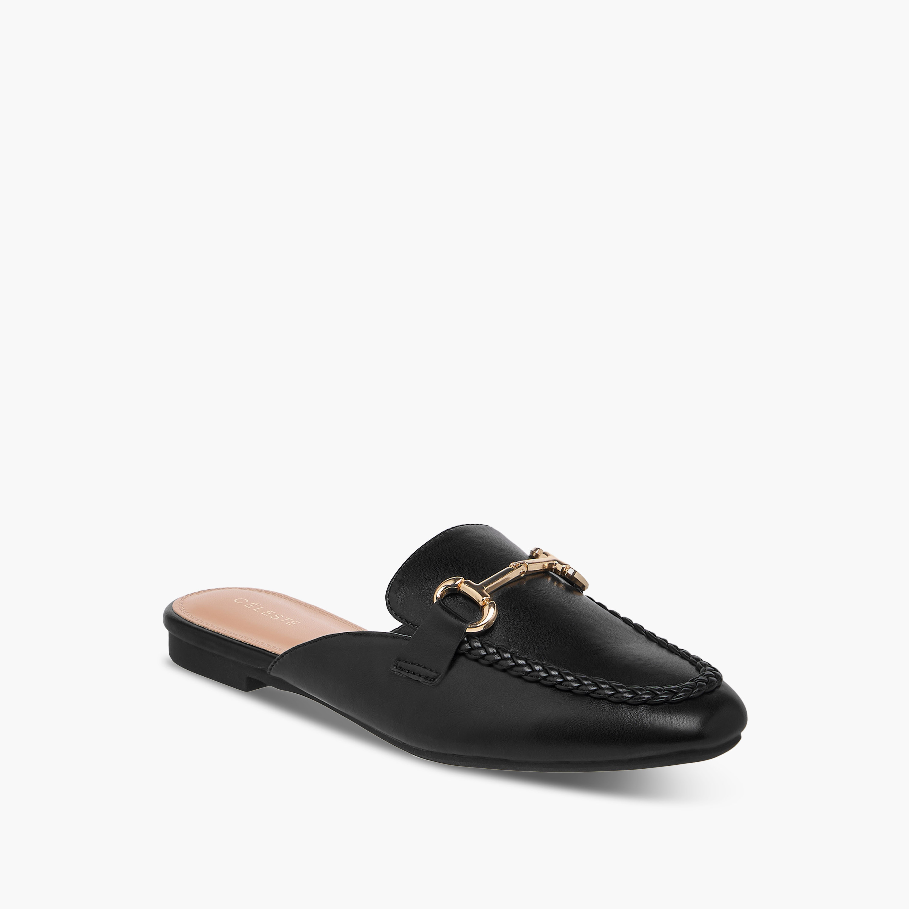 حذاء ميول سهل الارتداء بزينة معدنية للنساء من سيليست-women-shoes-flats-mules-image-2