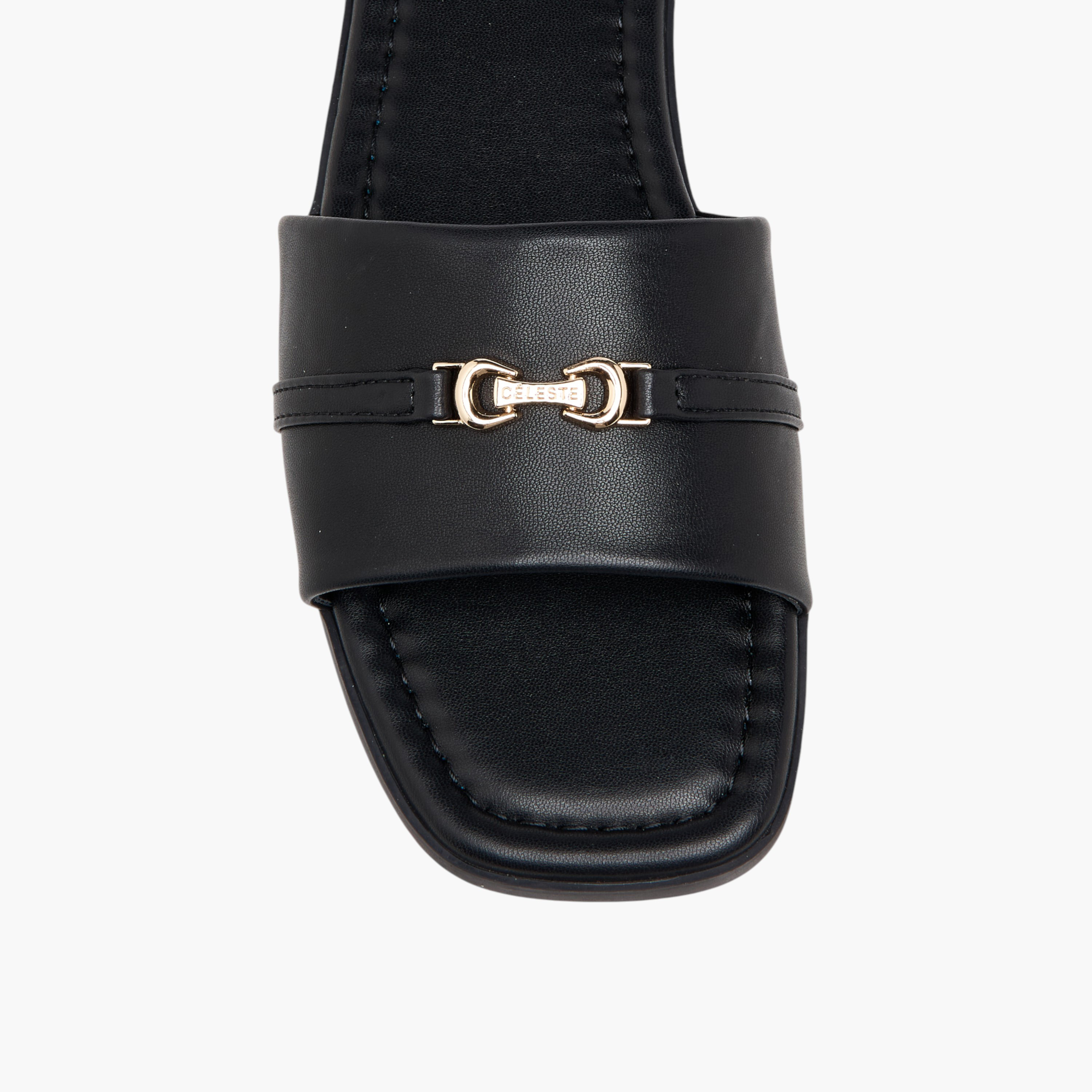 Celeste Women's Buckle Detail Slip-On Sandals-women-shoes-flats-sandals-image-4