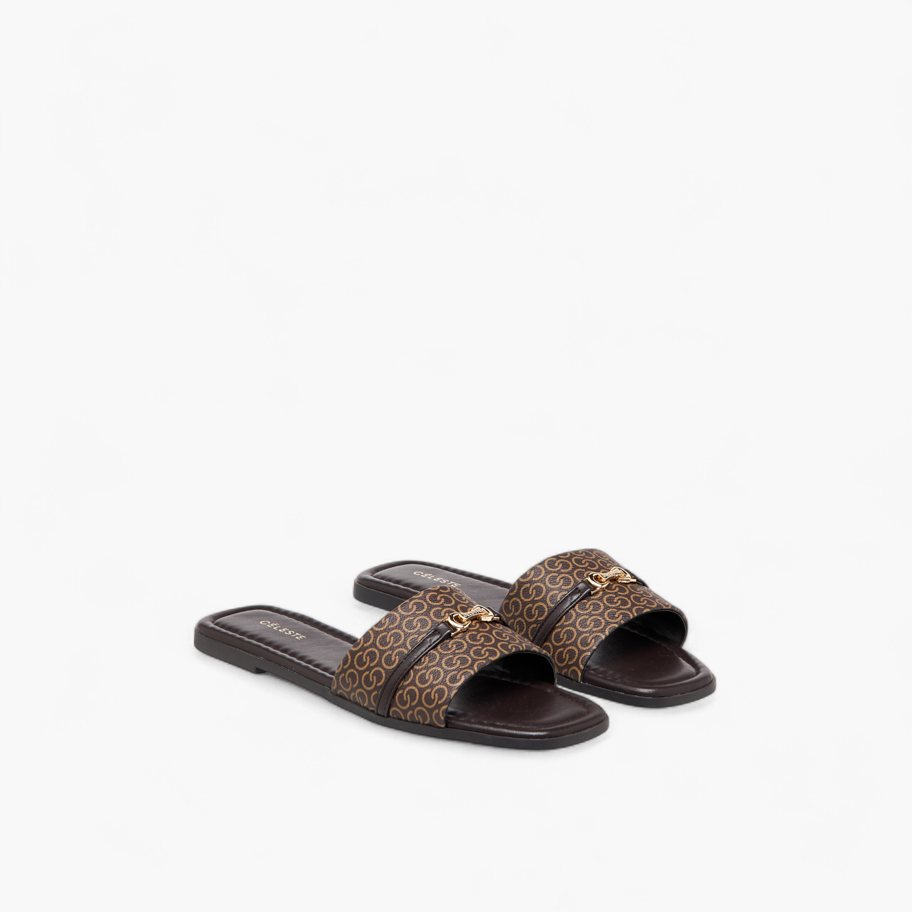 Celeste Women's Buckle Detail Slip-On Sandals-women-shoes-flats-sandals-image-1