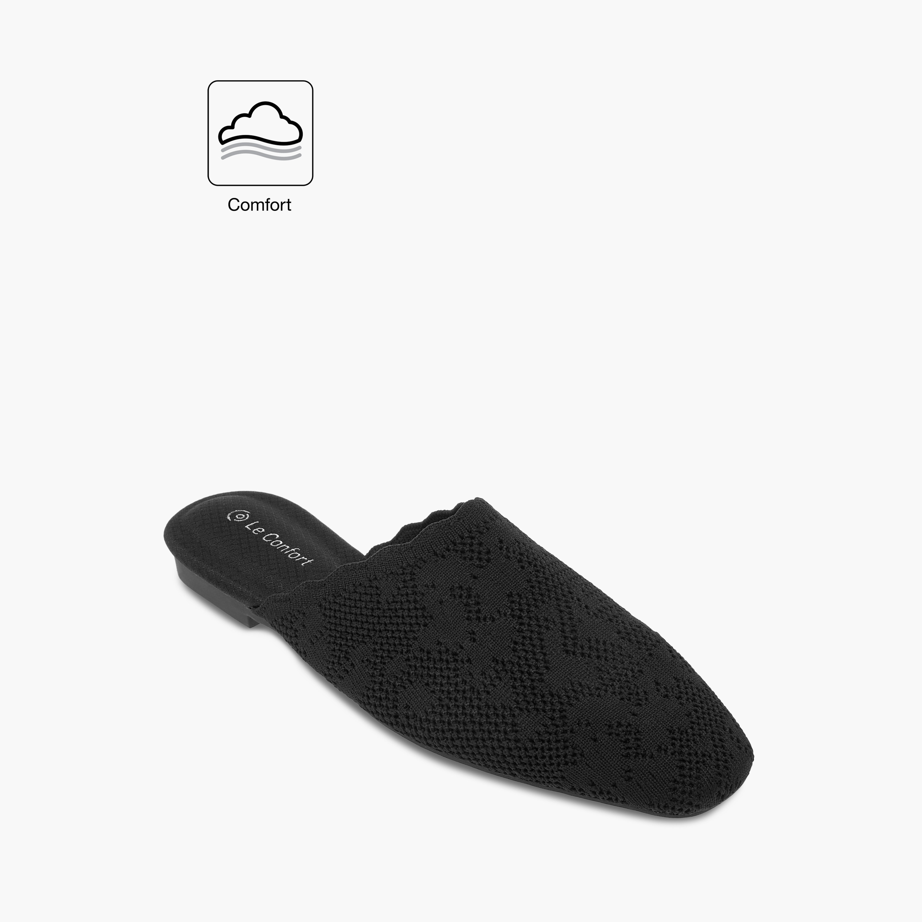 حذاء ميول مريح بارز الملمس سهل الارتداء من لو كونفورت-women-shoes-flats-mules-image-8