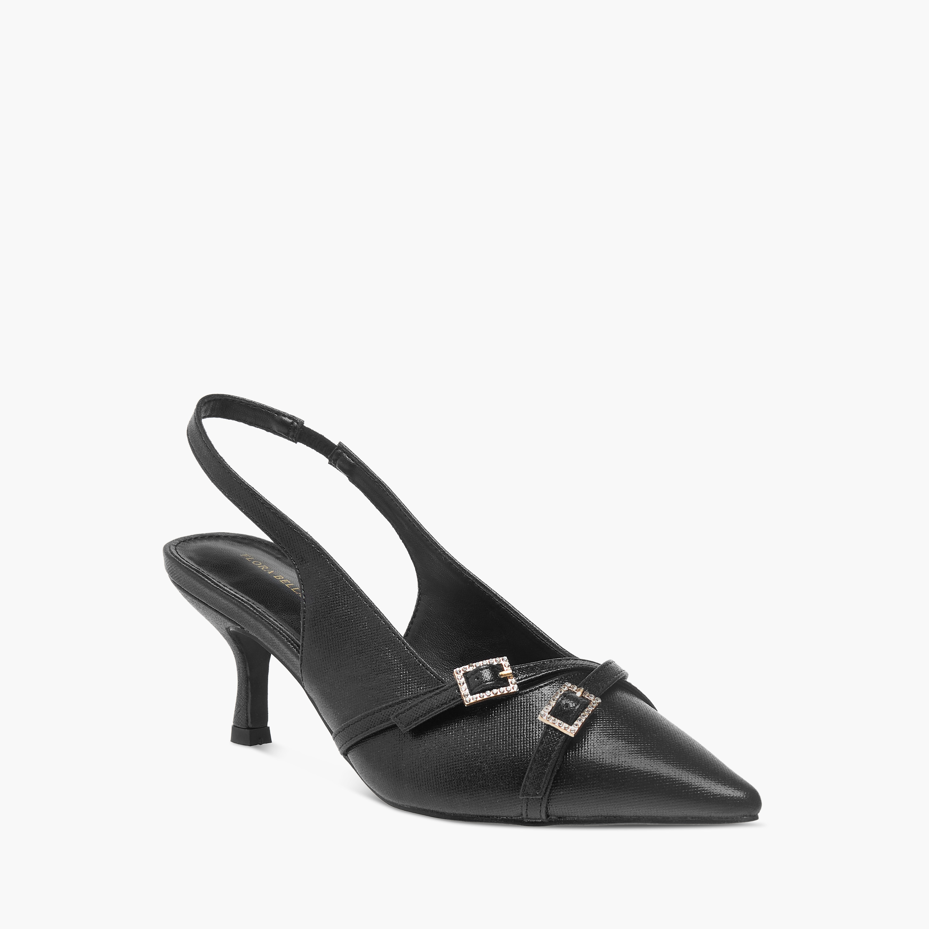 Flora Bella Embellished Slingback Shoes with Flared Heels-women-shoes-heels-image-2