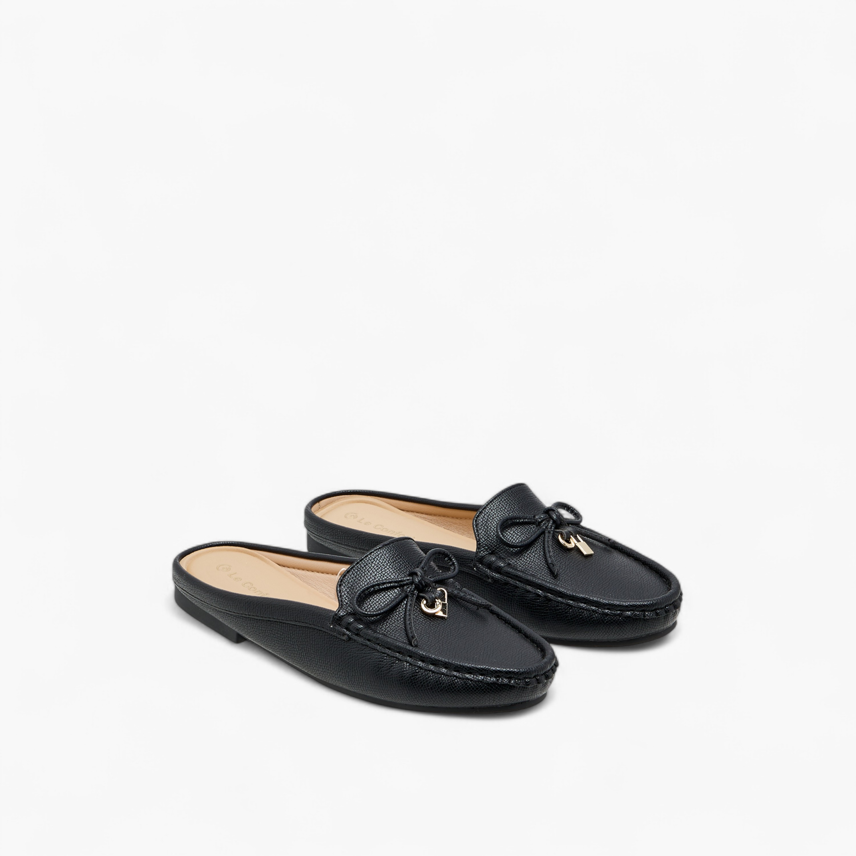 Le Confort Bow Accent Slip-On Mules-women-shoes-flats-mules-image-1