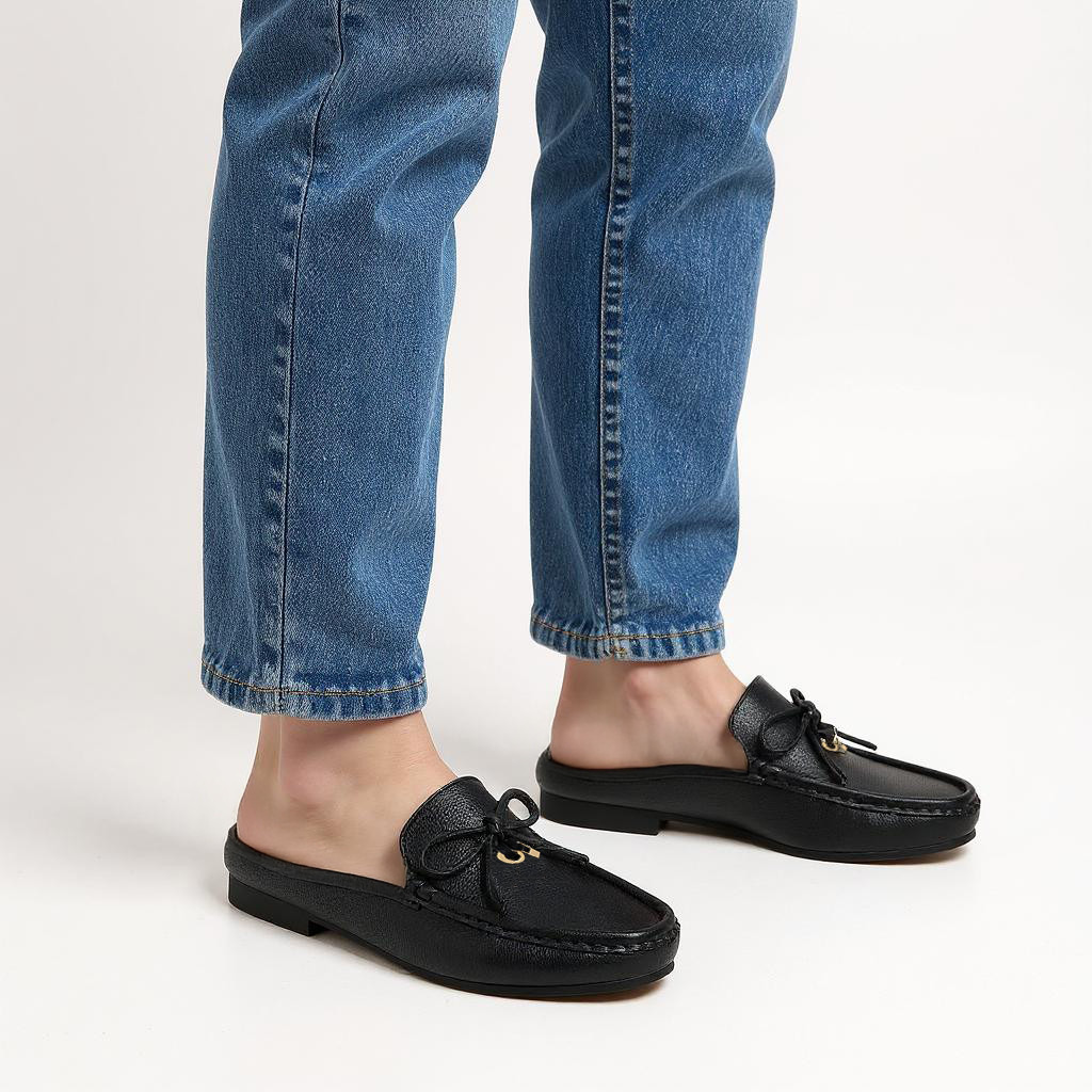 Le Confort Bow Accent Slip-On Mules-women-shoes-flats-mules-image-2