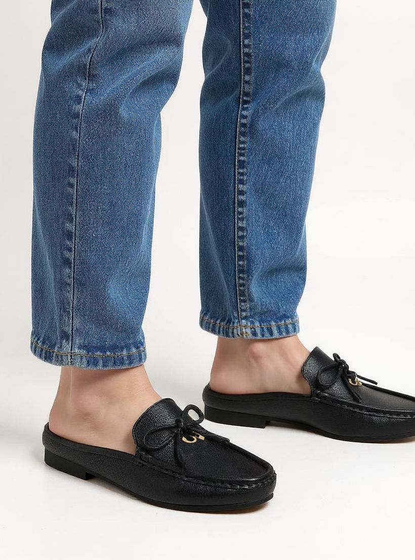 Le Confort Bow Accent Slip-On Mules-women-shoes-flats-mules-image-2