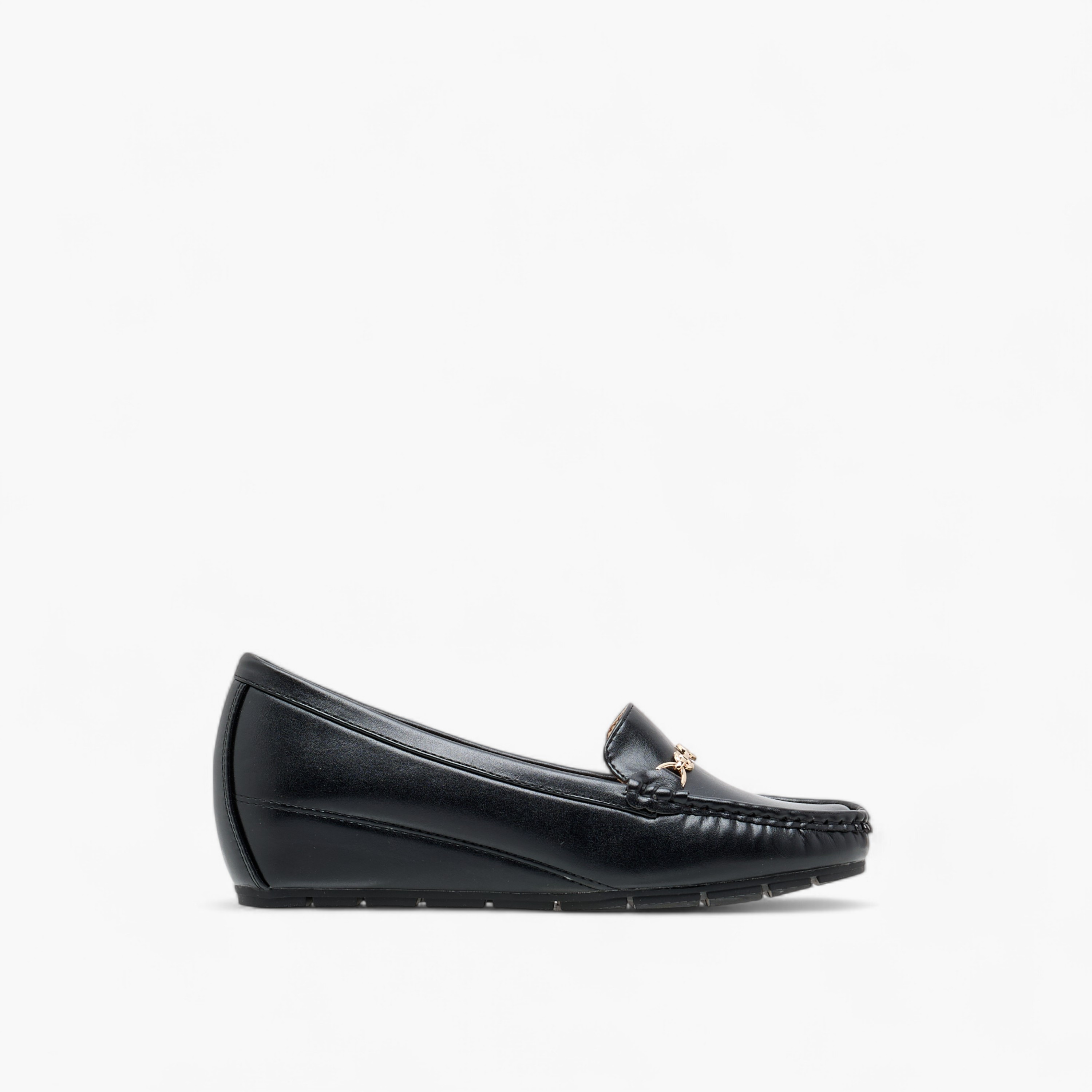 Le Confort Metal Accent Wedge Heel Loafers-women-shoes-heels-image-9