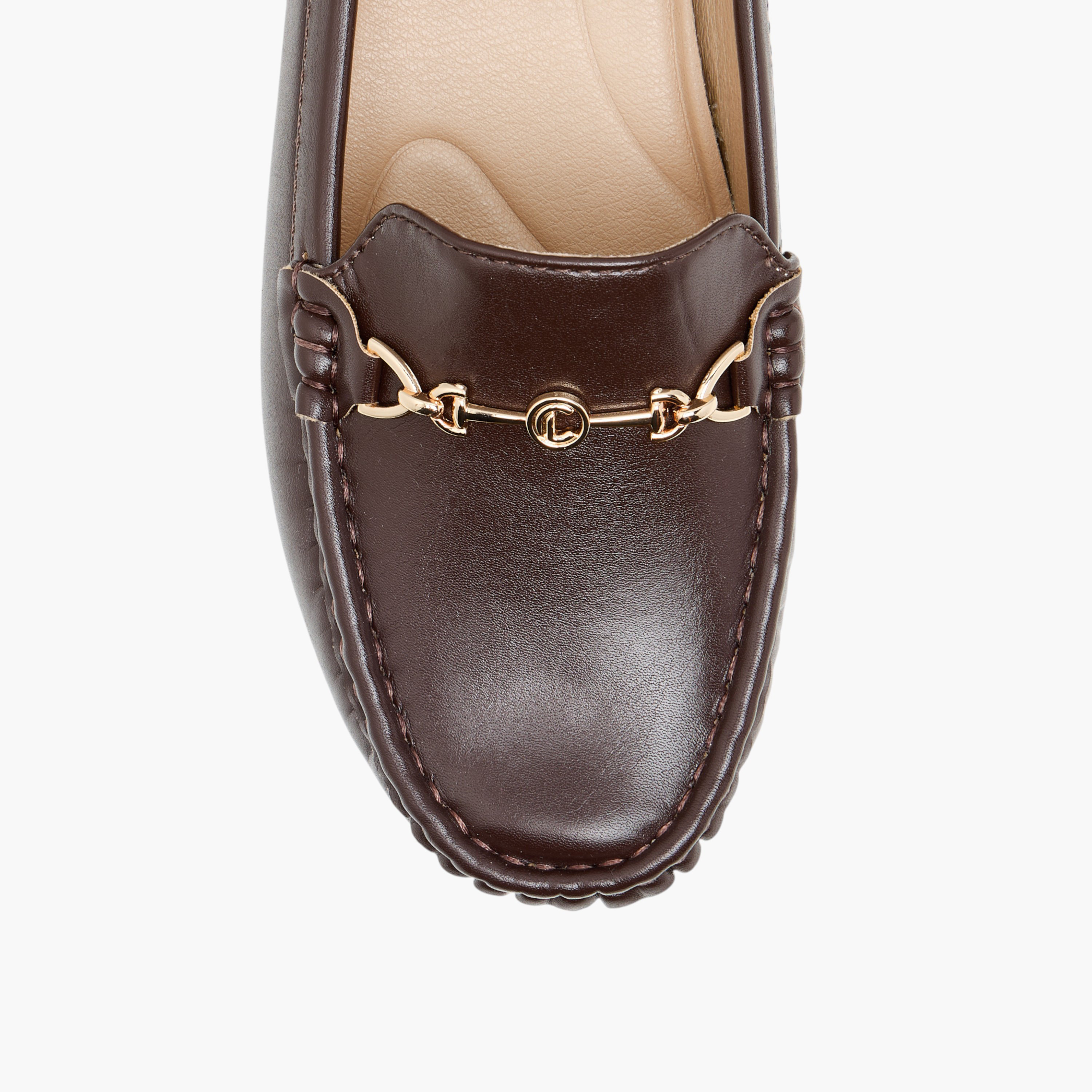 Le Confort Metal Accent Wedge Heel Loafers-women-shoes-heels-image-4