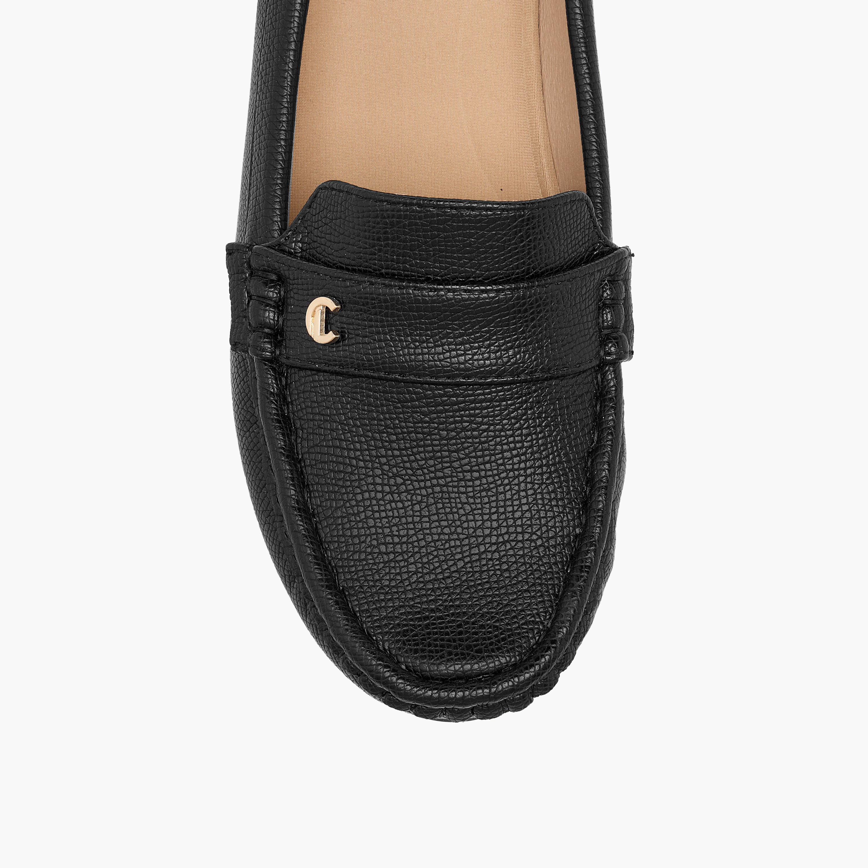 حذاء لوفر سهل الارتداء بارز الملمس بكعب عريض من لو كونفورت-women-shoes-heels-image-4