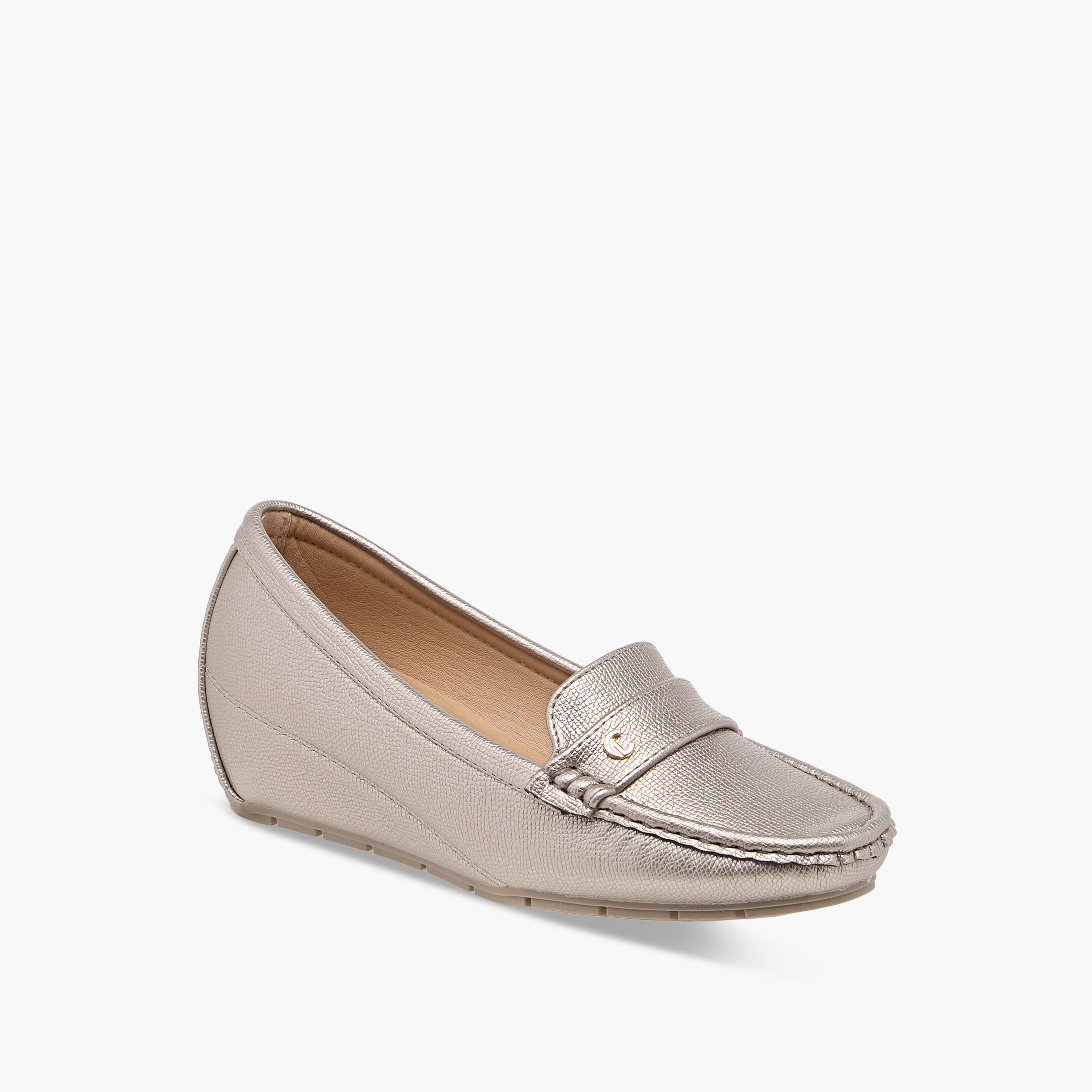 حذاء لوفر سهل الارتداء بارز الملمس بكعب عريض من لو كونفورت-women-shoes-heels-image-8