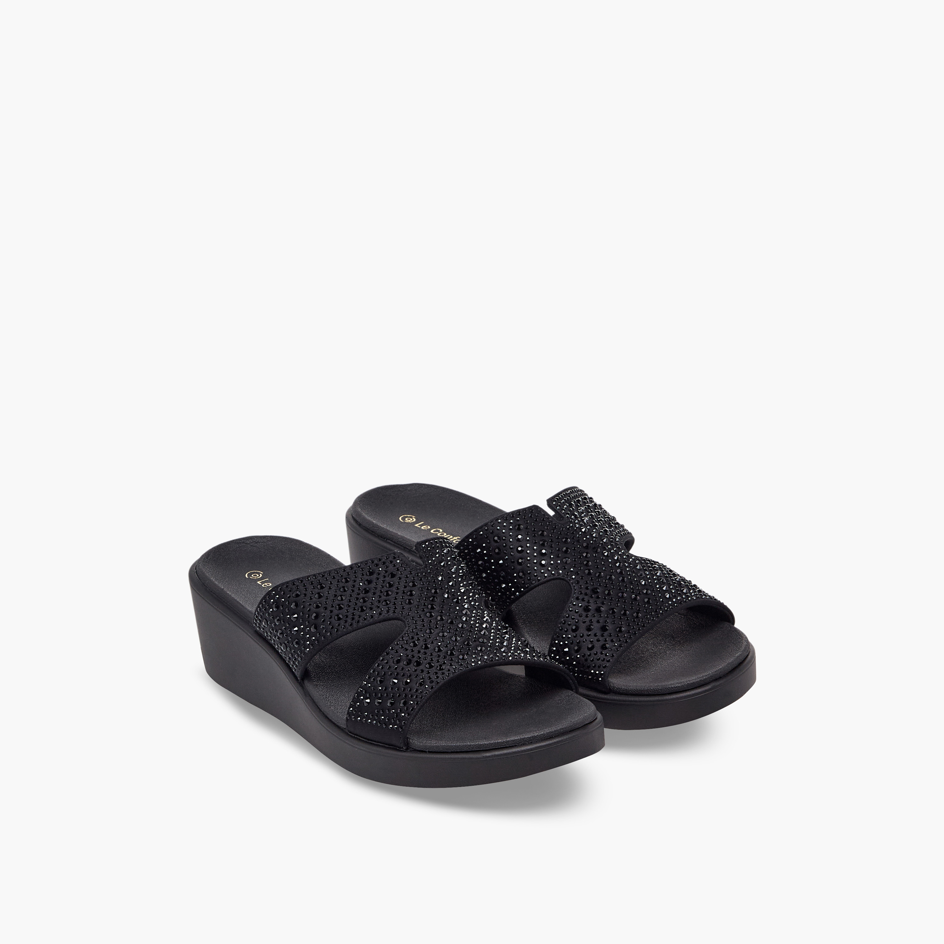 صندل مريح مزين بكعب ويدج للنساء من لو كونفورت-women-shoes-sandals-heeled-image-1