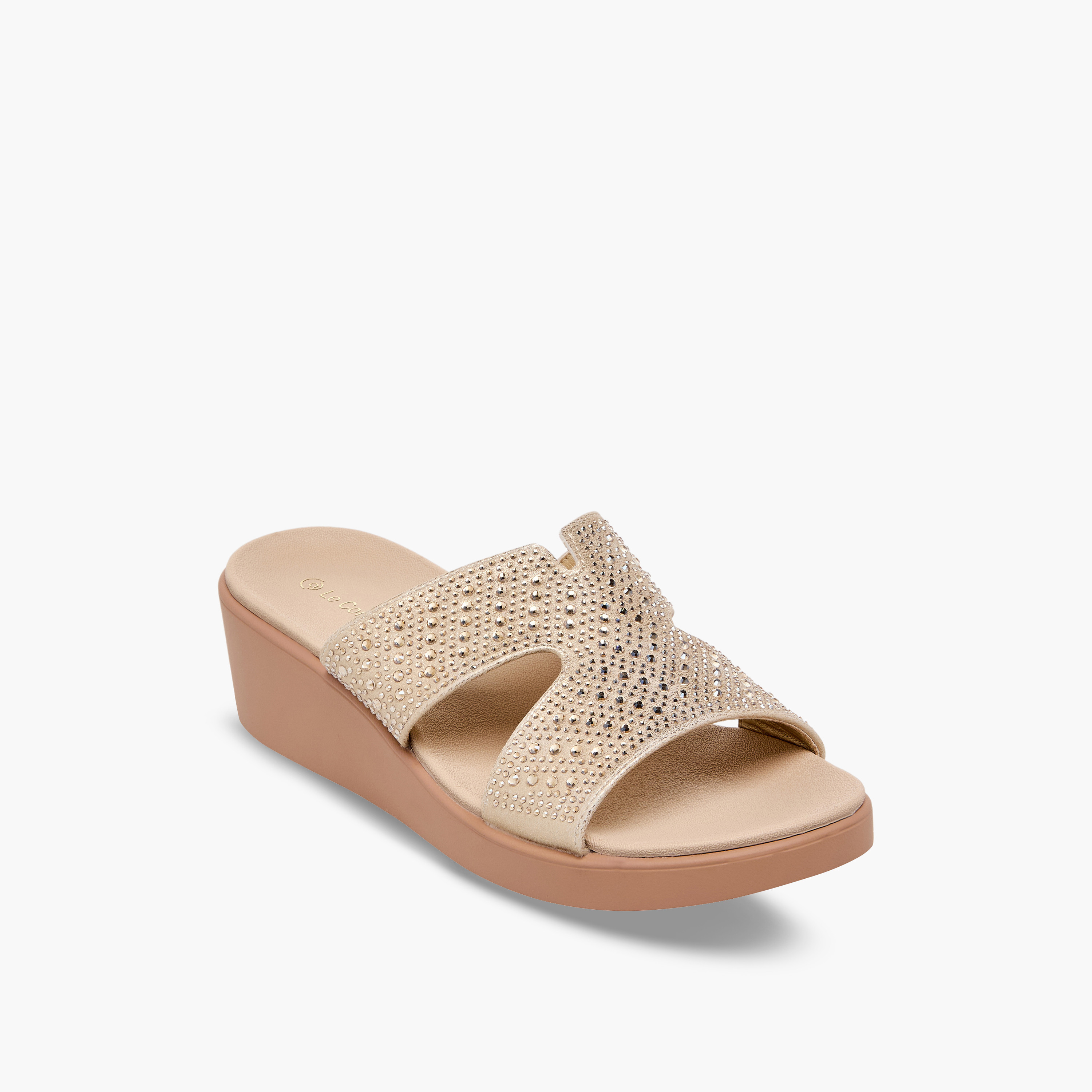 Le Confort Women Embellished Wedge Heel Comfort Sandals-women-shoes-sandals-heeled-image-2