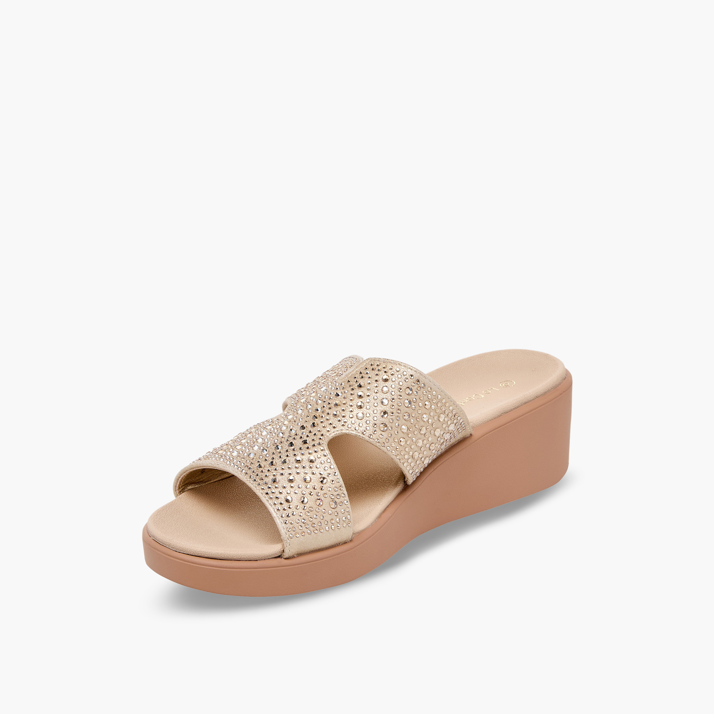 Le Confort Women Embellished Wedge Heel Comfort Sandals-women-shoes-sandals-heeled-image-4