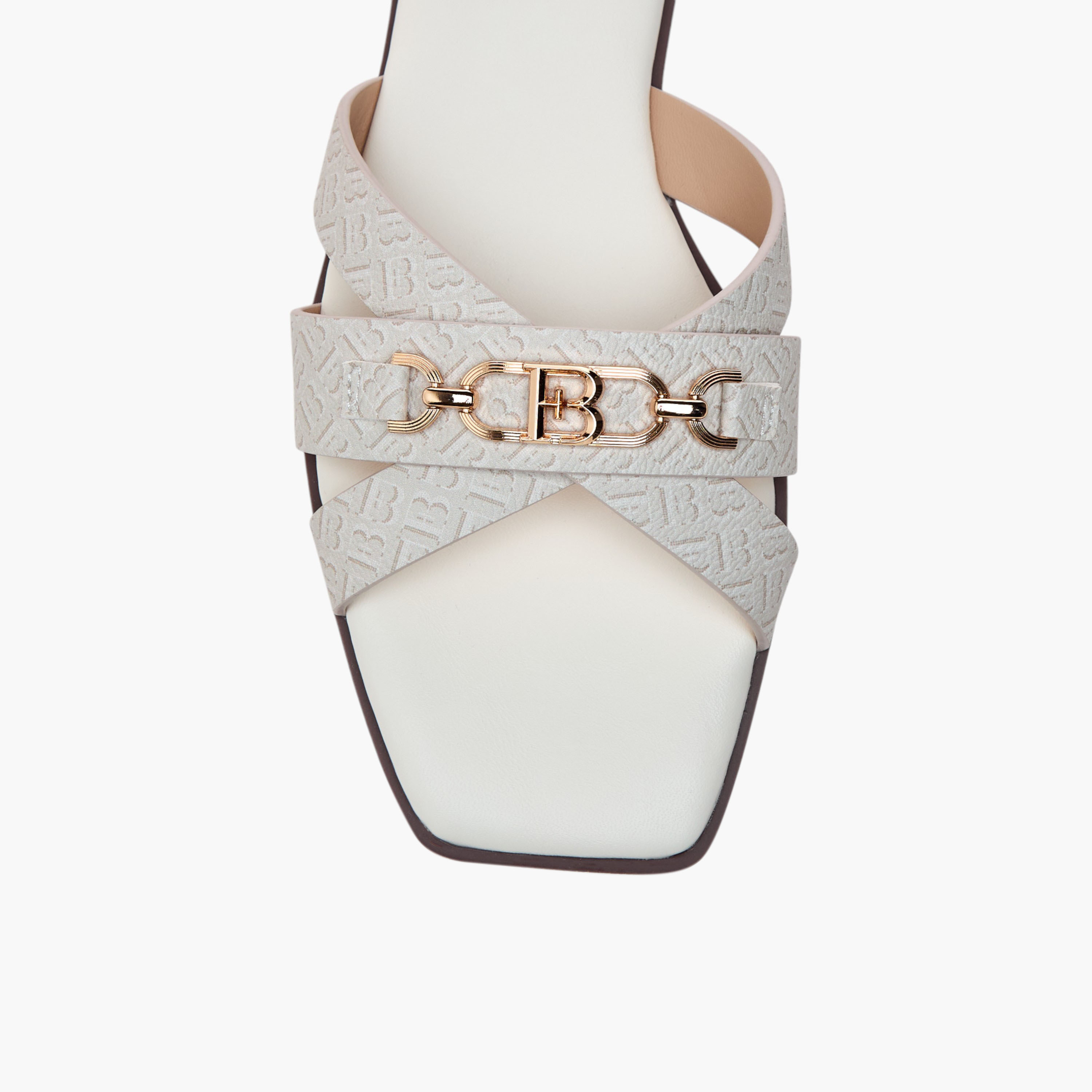 Flora Bella Monogram Print Cross Strap Slip-On Flat Sandals-women-shoes-flats-sandals-image-3