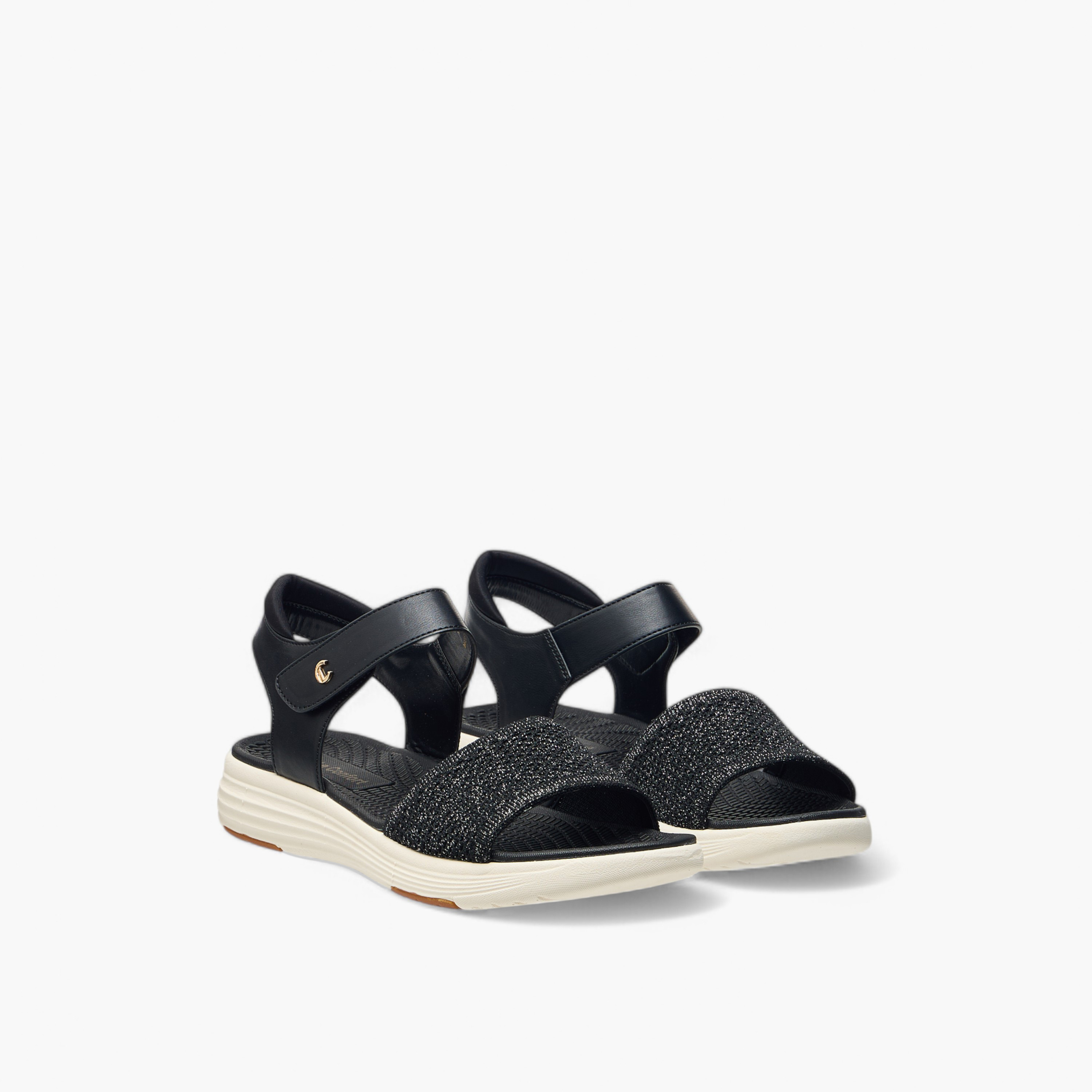 صندل مريح بارز الملمس بشريط إغلاق لاصق من لو كونفورت-women-shoes-flats-sandals-image-7