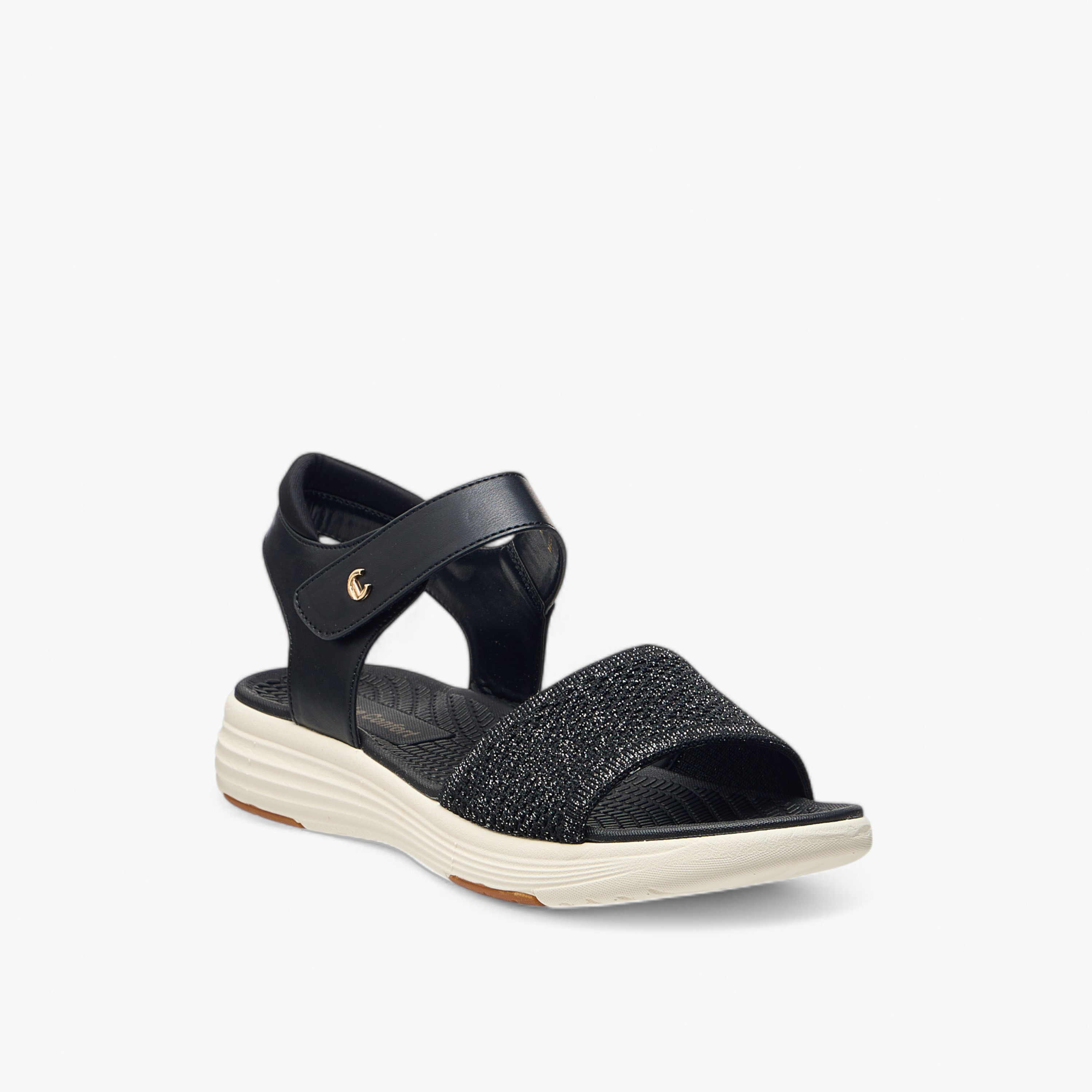 صندل مريح بارز الملمس بشريط إغلاق لاصق من لو كونفورت-women-shoes-flats-sandals-image-8