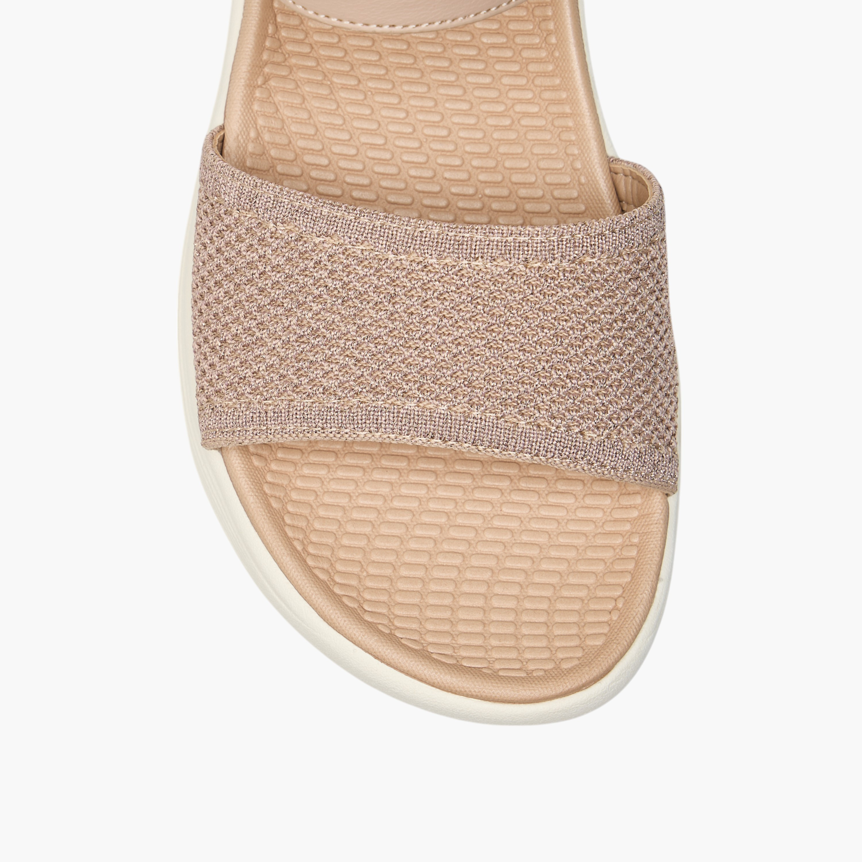 Le Confort Textured Comfort Sandals with Hook and Loop Closure-women-shoes-flats-sandals-image-4