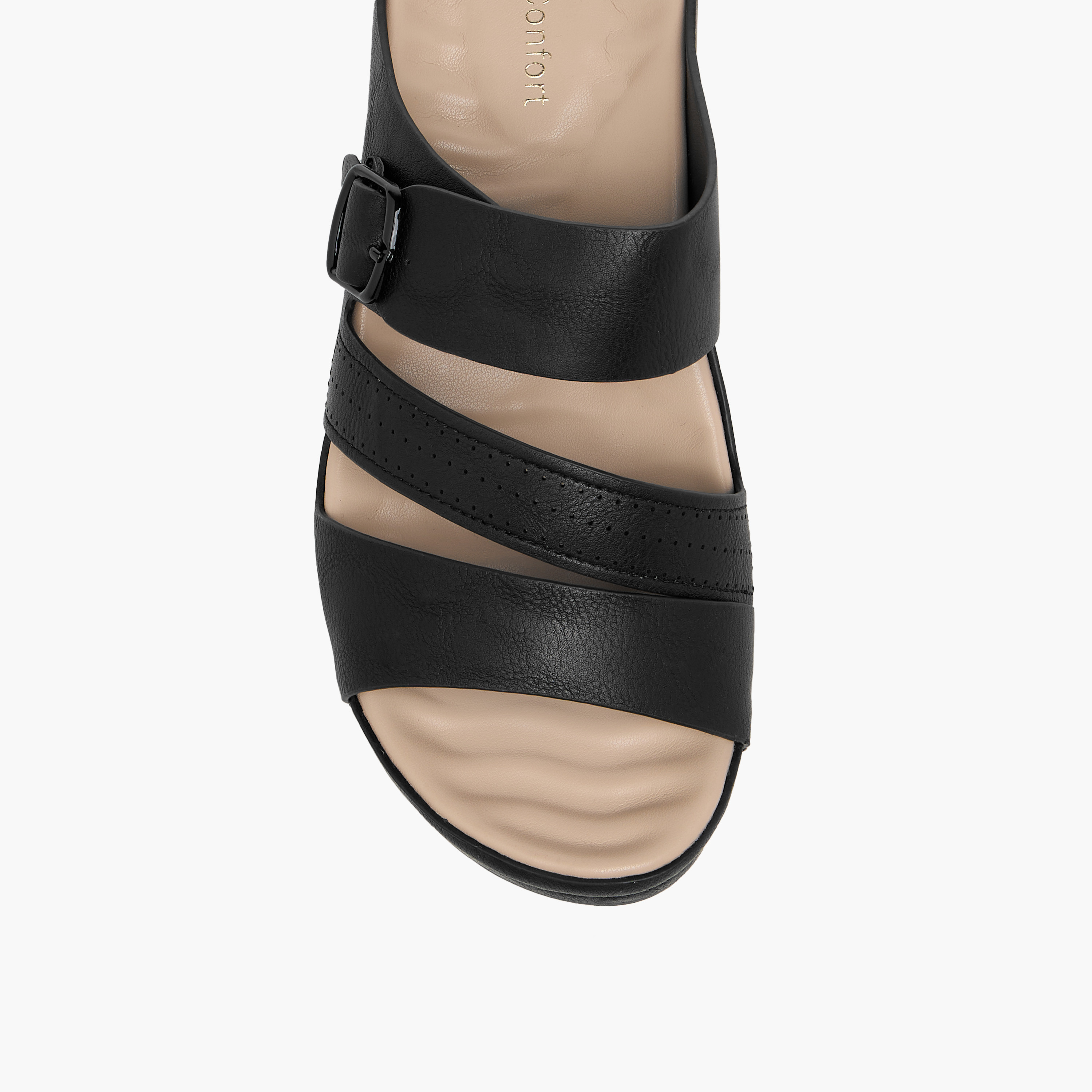 صندل سادة سهل الارتداء بكعب ويدج من لو كونفورت-women-shoes-sandals-heeled-image-5