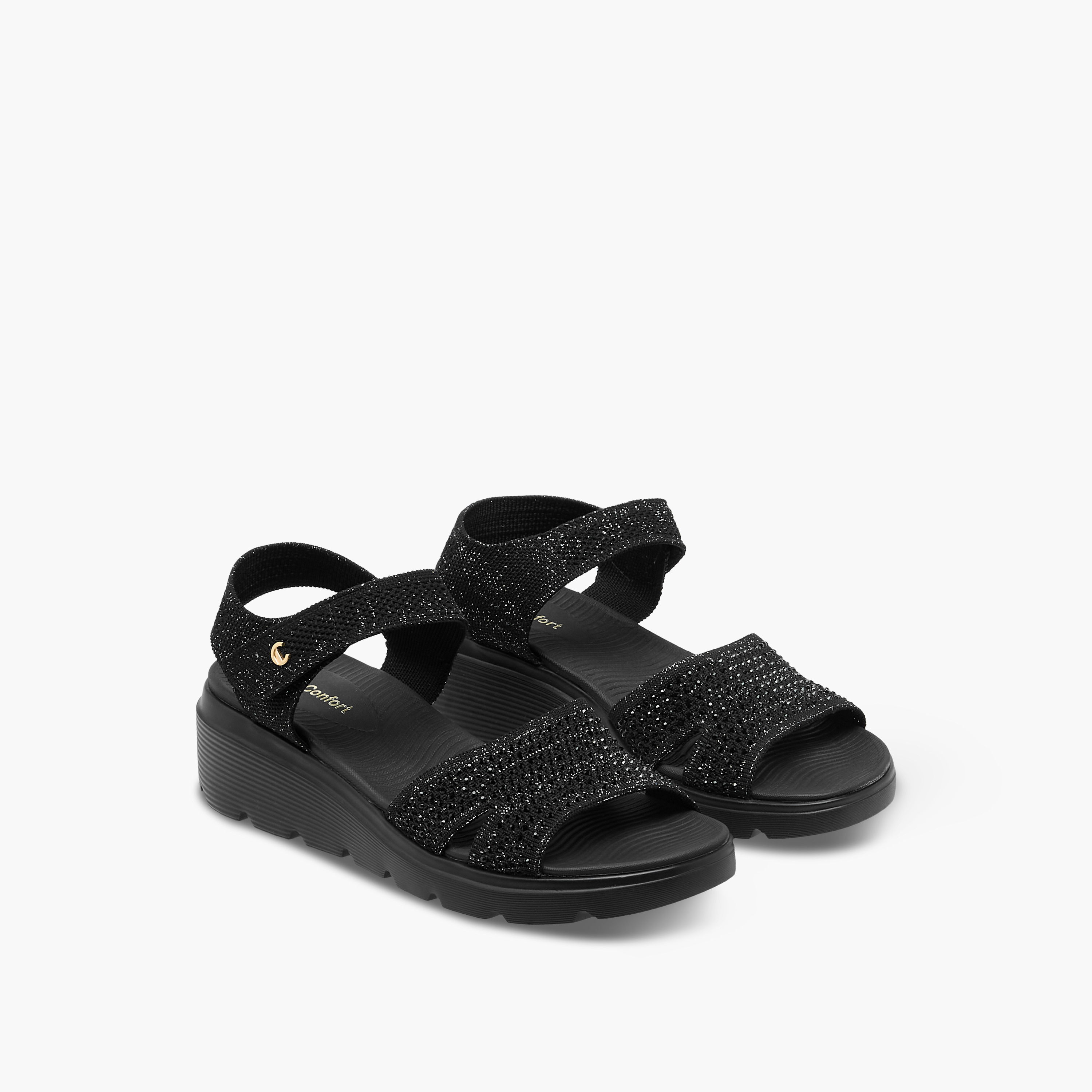 Le Confort Women Embellished Flatform Heel Sandals-women-shoes-sandals-heeled-image-1
