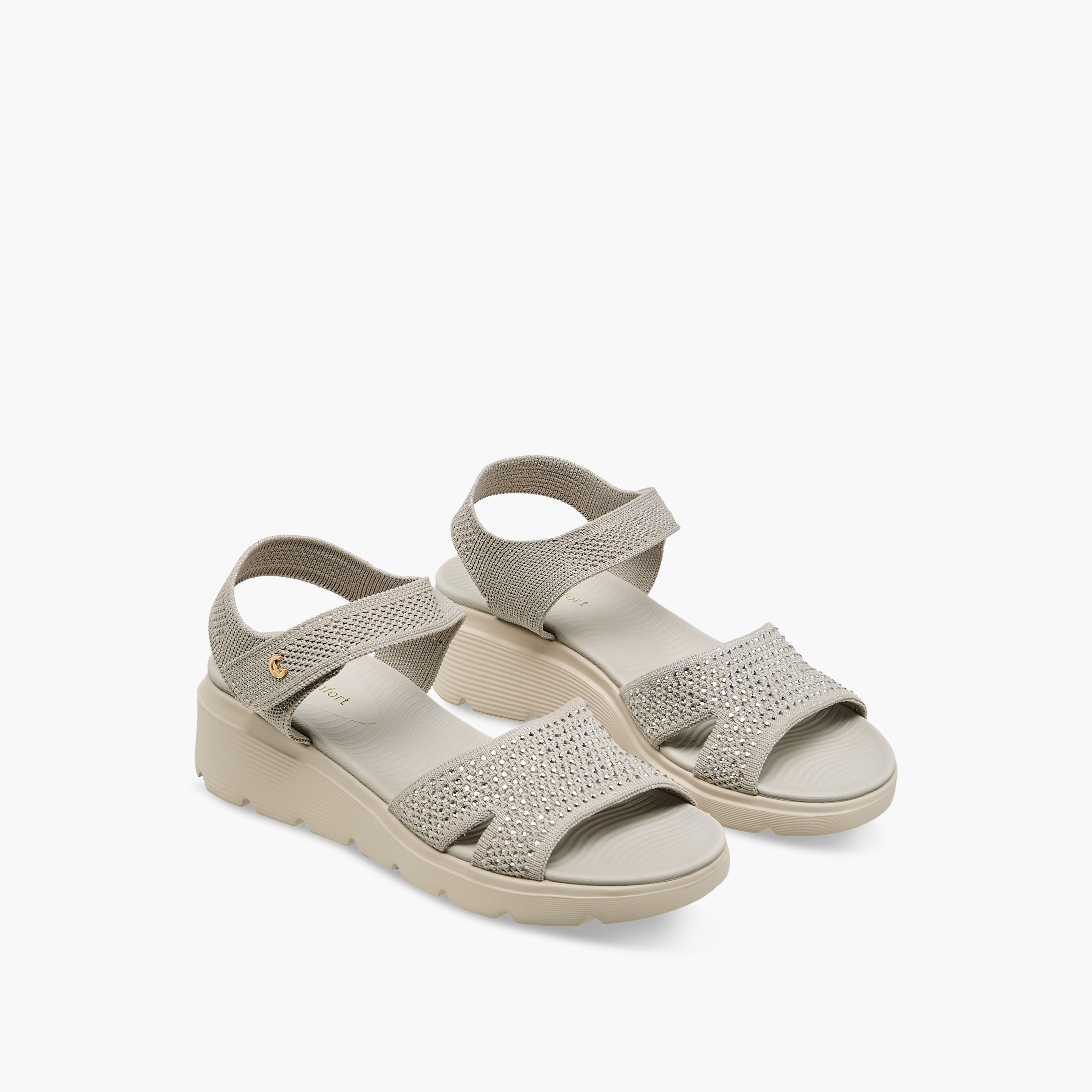 Le Confort Women Embellished Flatform Heel Sandals-women-shoes-sandals-heeled-image-1