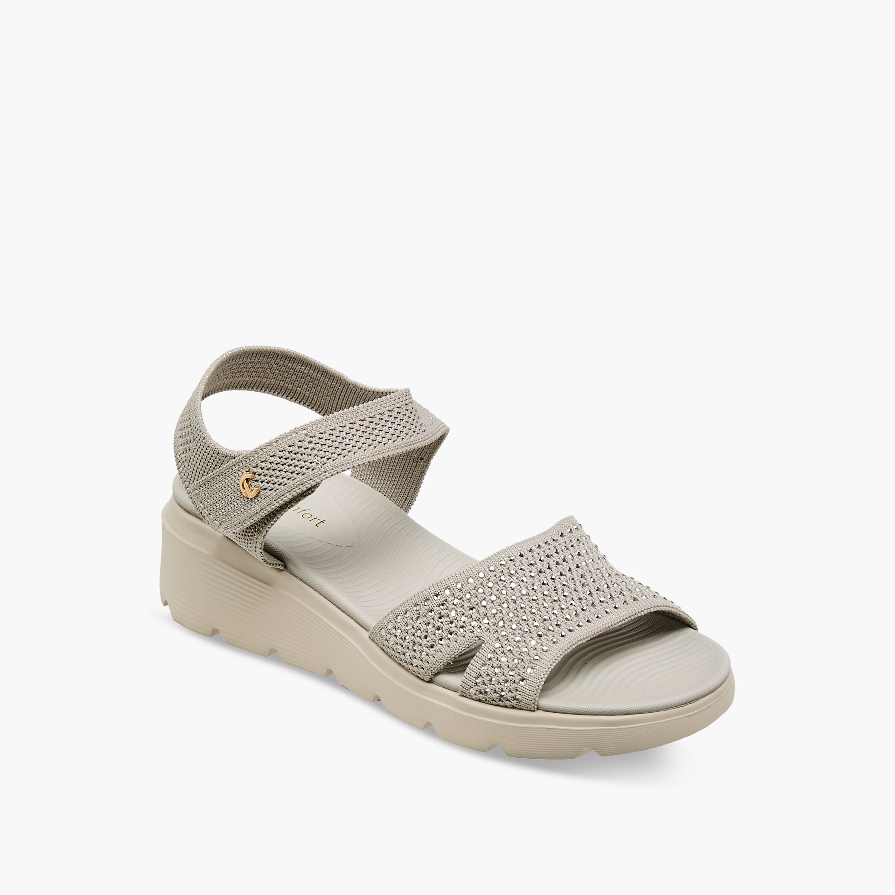 Le Confort Women Embellished Flatform Heel Sandals-women-shoes-sandals-heeled-image-2