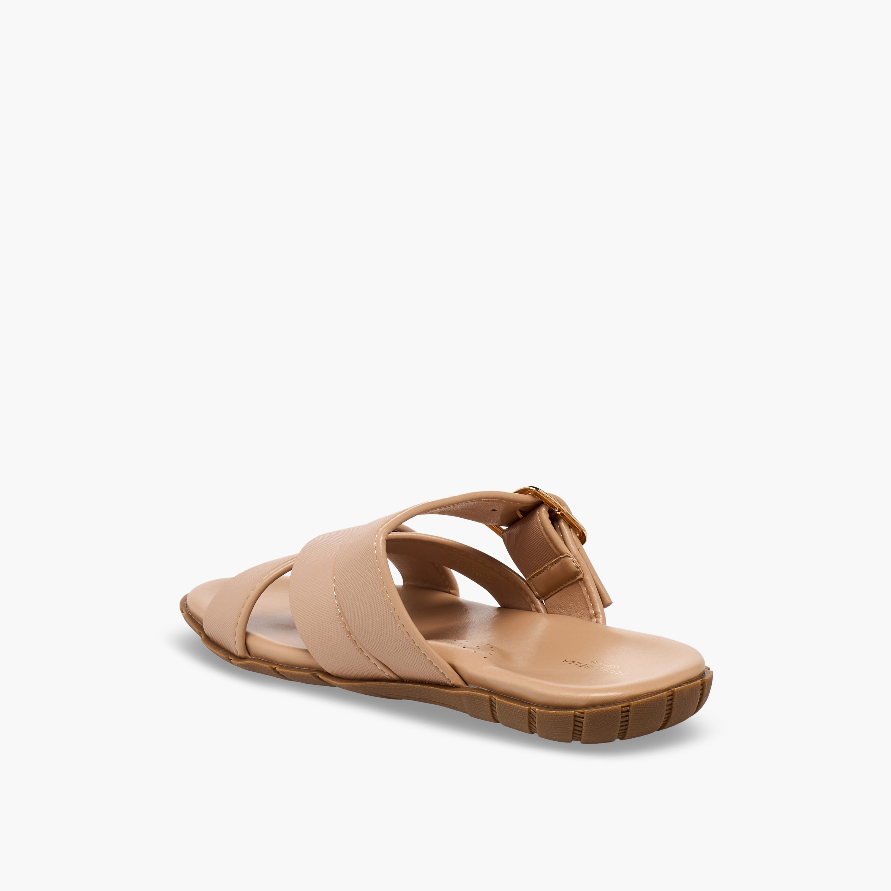 صندل بأحزمة متقاطعة وزينة إبزيم للنساء من فلورا بيلا-women-shoes-flats-sandals-image-13