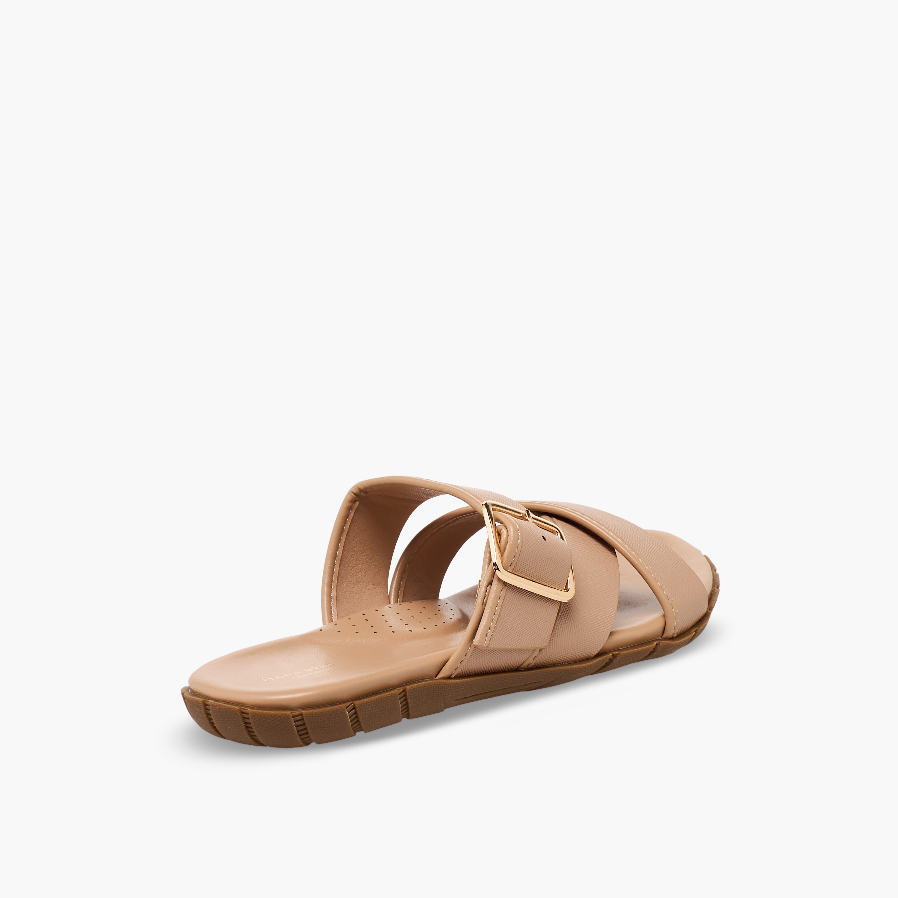 صندل بأحزمة متقاطعة وزينة إبزيم للنساء من فلورا بيلا-women-shoes-flats-sandals-image-14