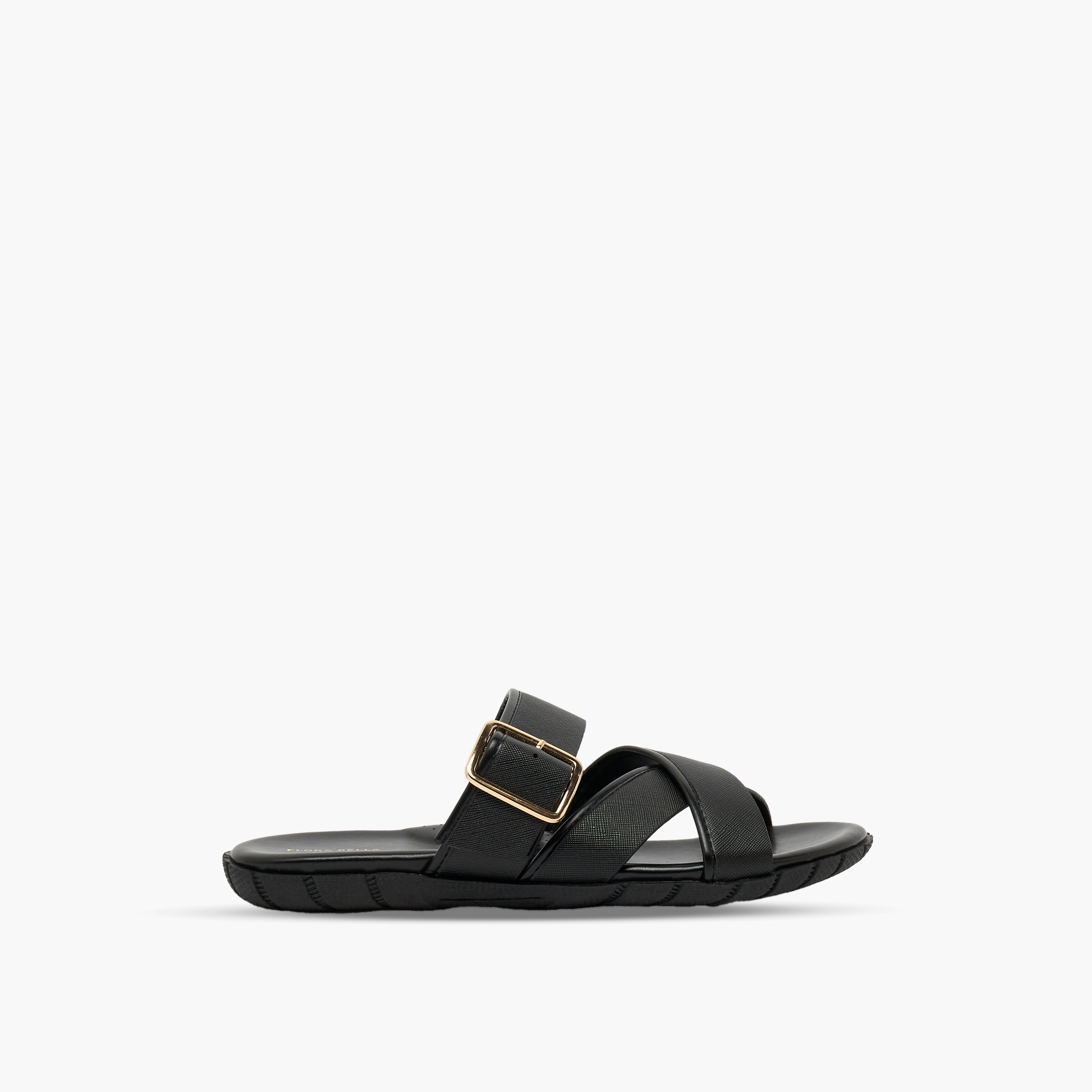 صندل بأحزمة متقاطعة وزينة إبزيم للنساء من فلورا بيلا-women-shoes-flats-sandals-image-3