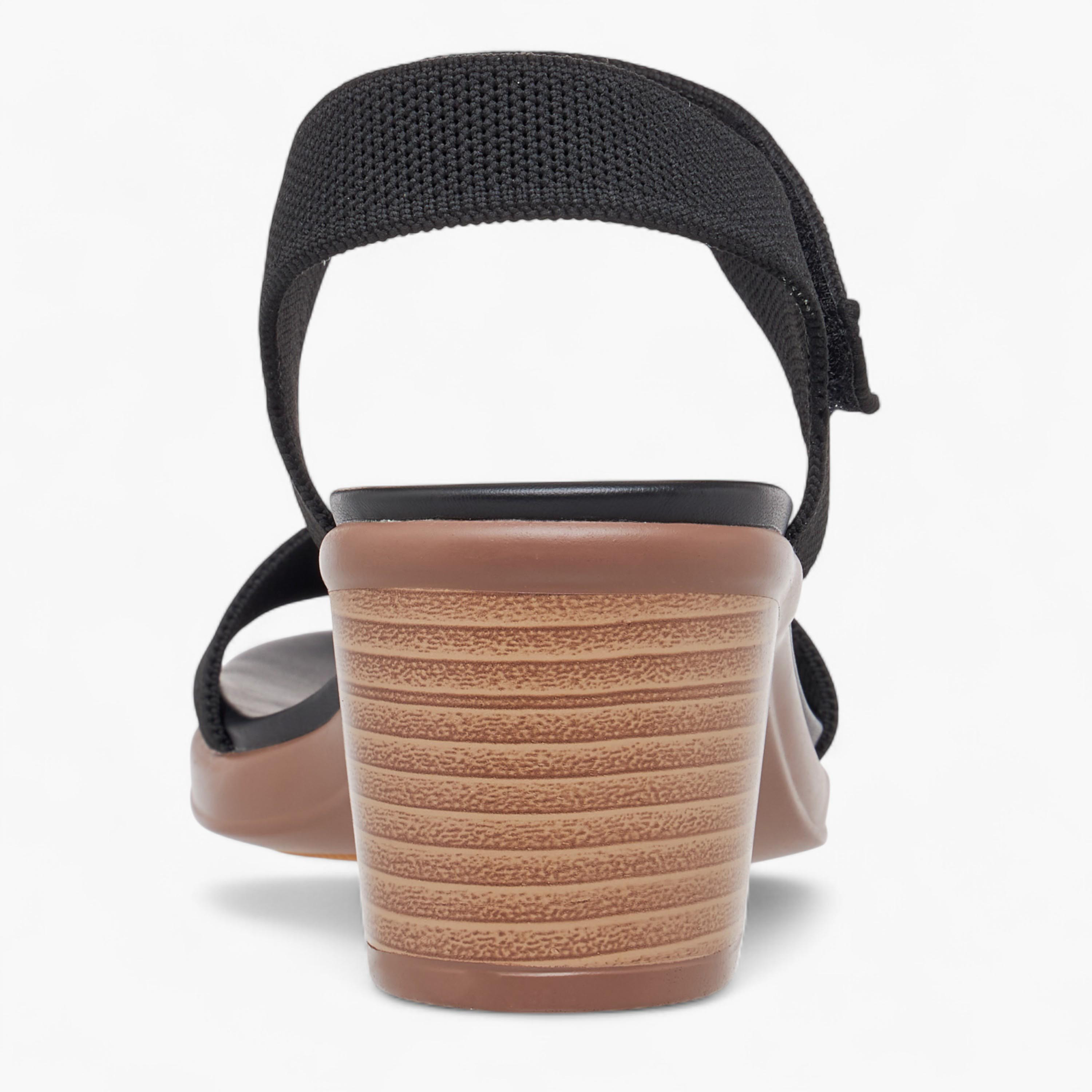 صندل بارز الملمس بشبكة فلاينت وكعب سميك من لو كونفورت-women-shoes-sandals-heeled-image-5